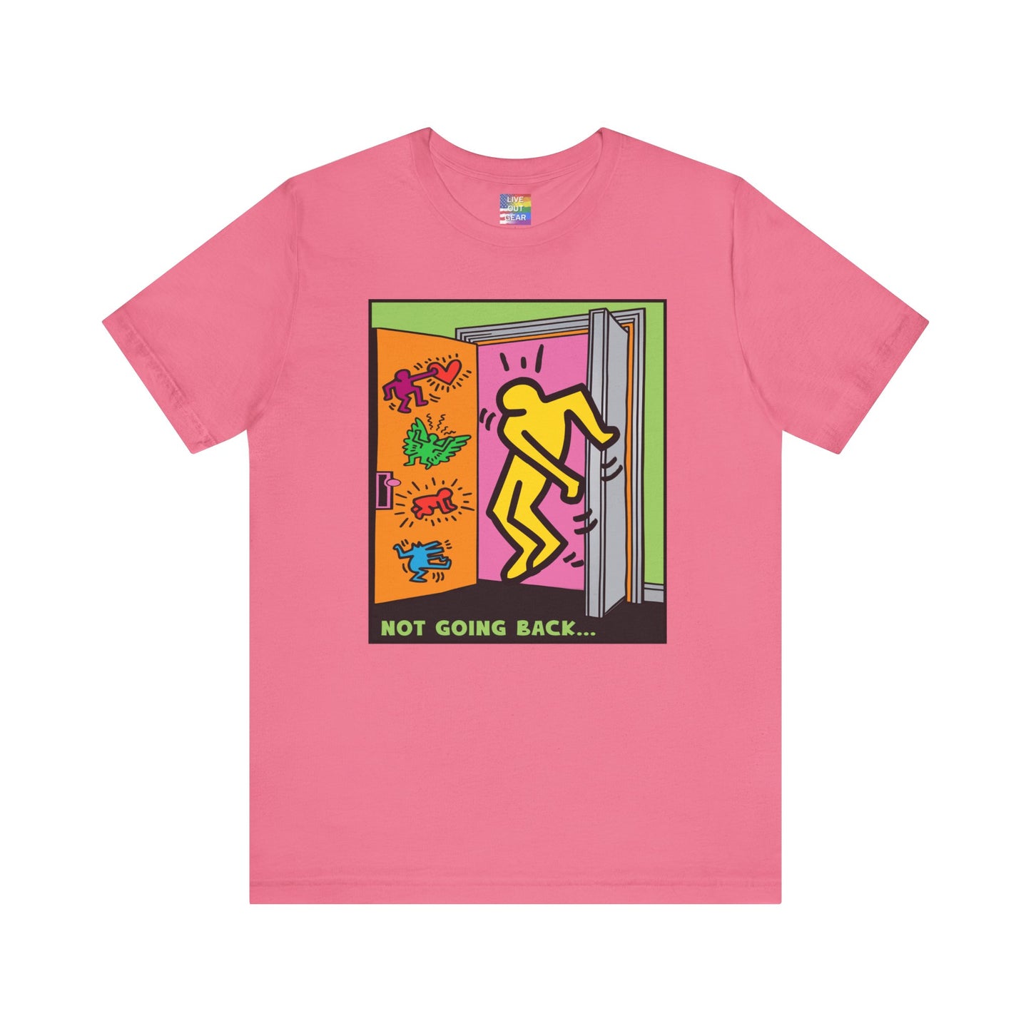 Charity Pink Not Going Back Gay Pride T-Shirt