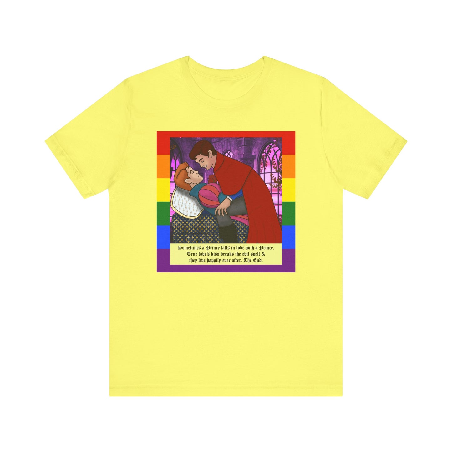 Yellow Prince loves a prince gay t-shirt