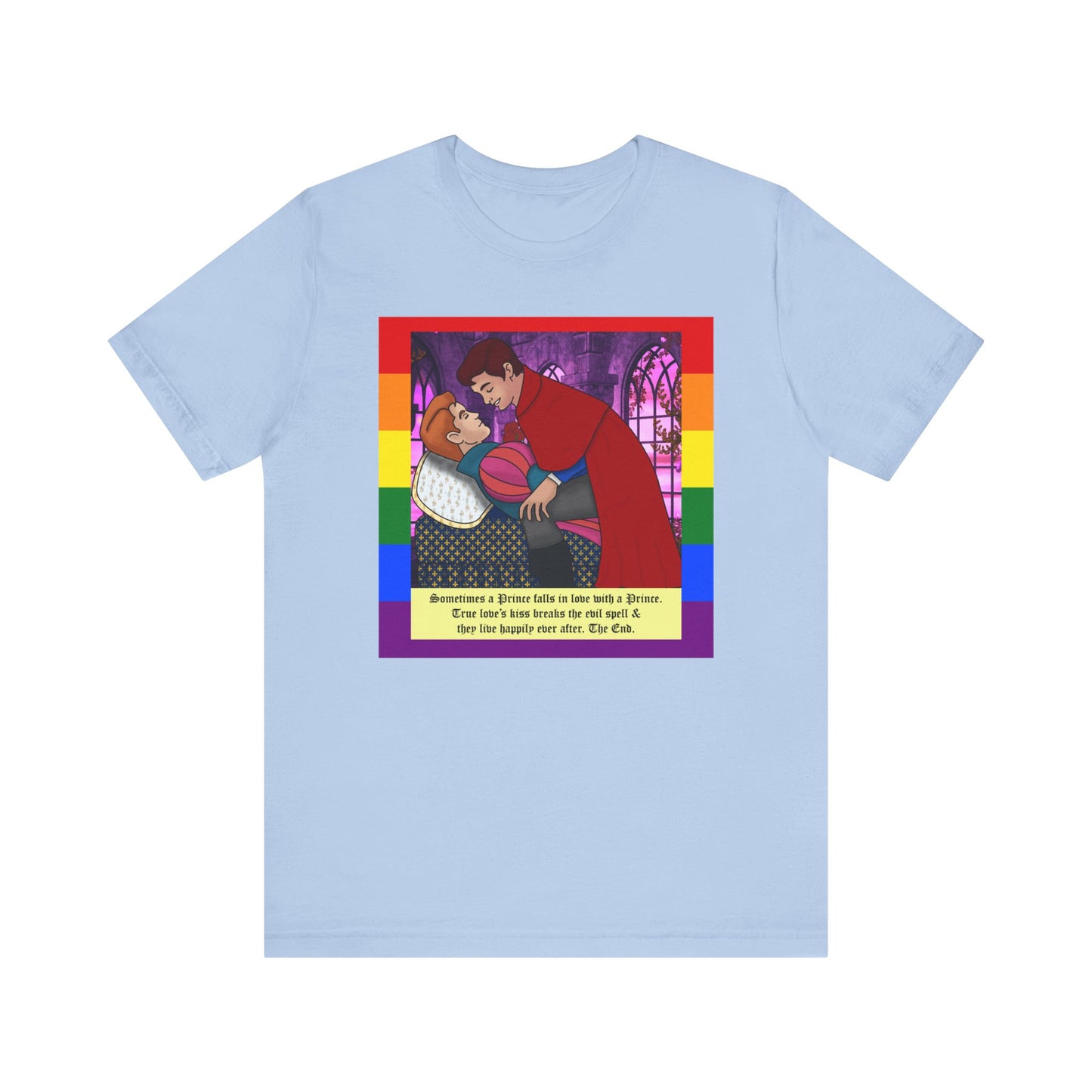 Light Blue Prince loves a prince gay t-shirt
