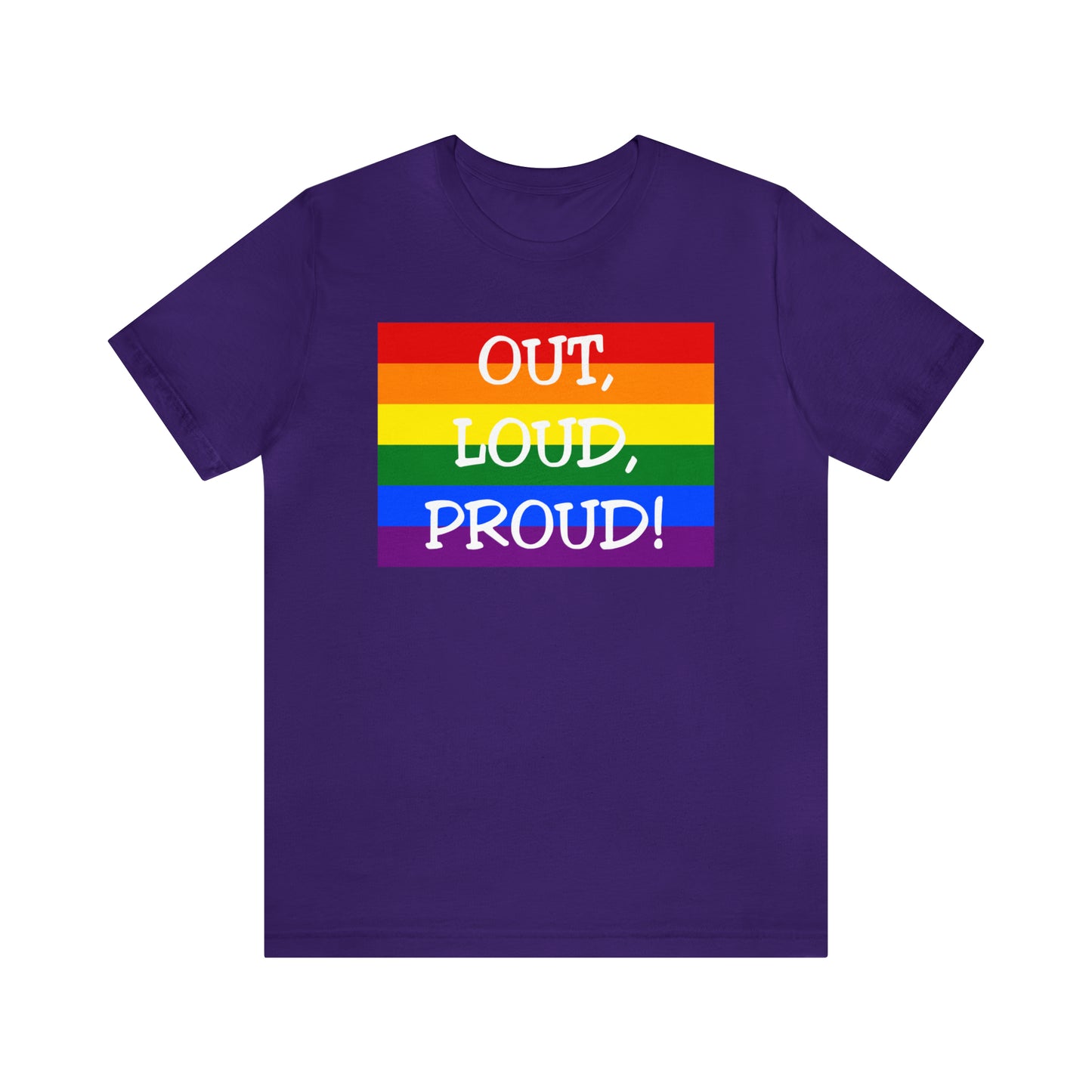 ¡Fuera, fuerte, orgullosa! Camiseta de manga corta unisex