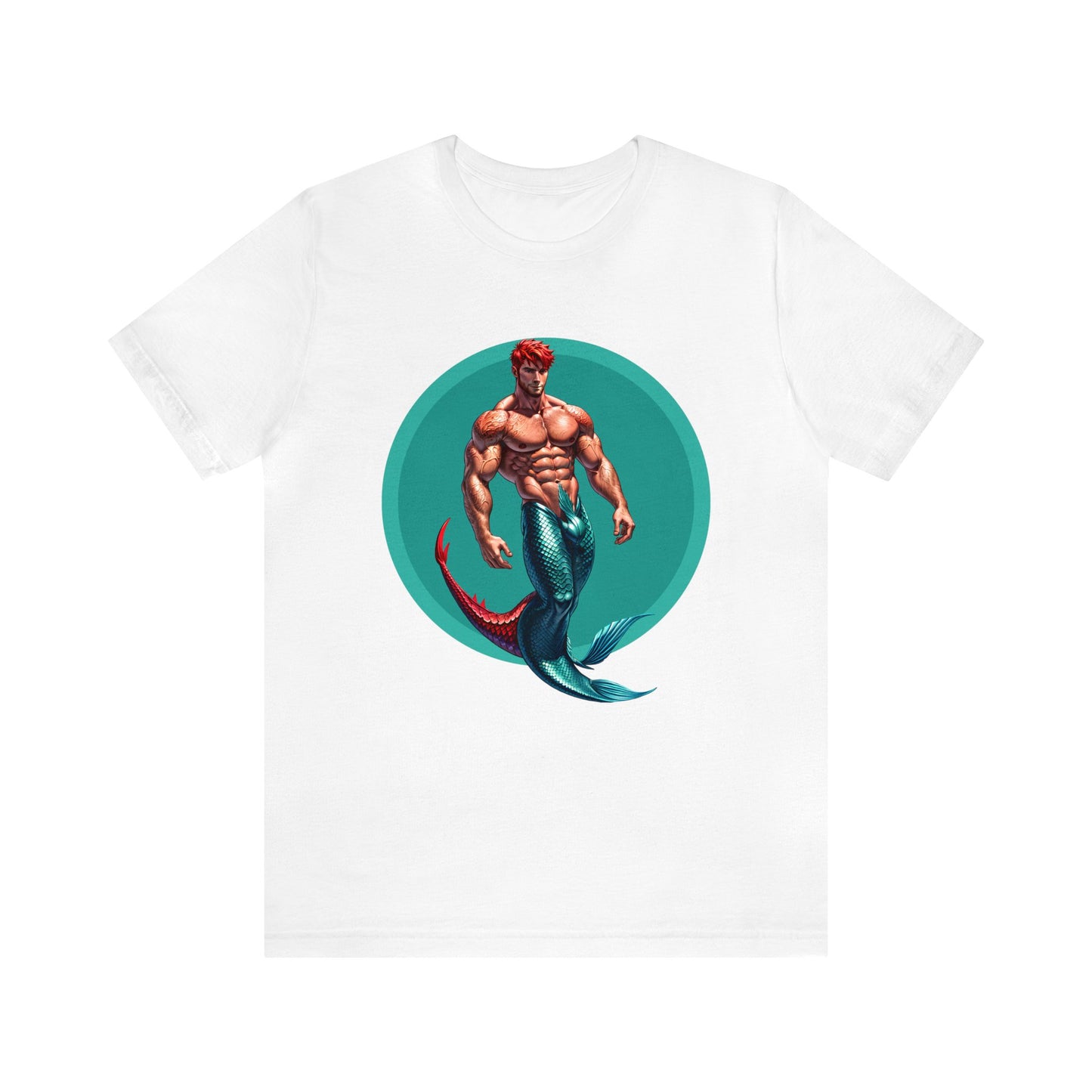 Red Merman 1 Short Sleeve T-Shirt