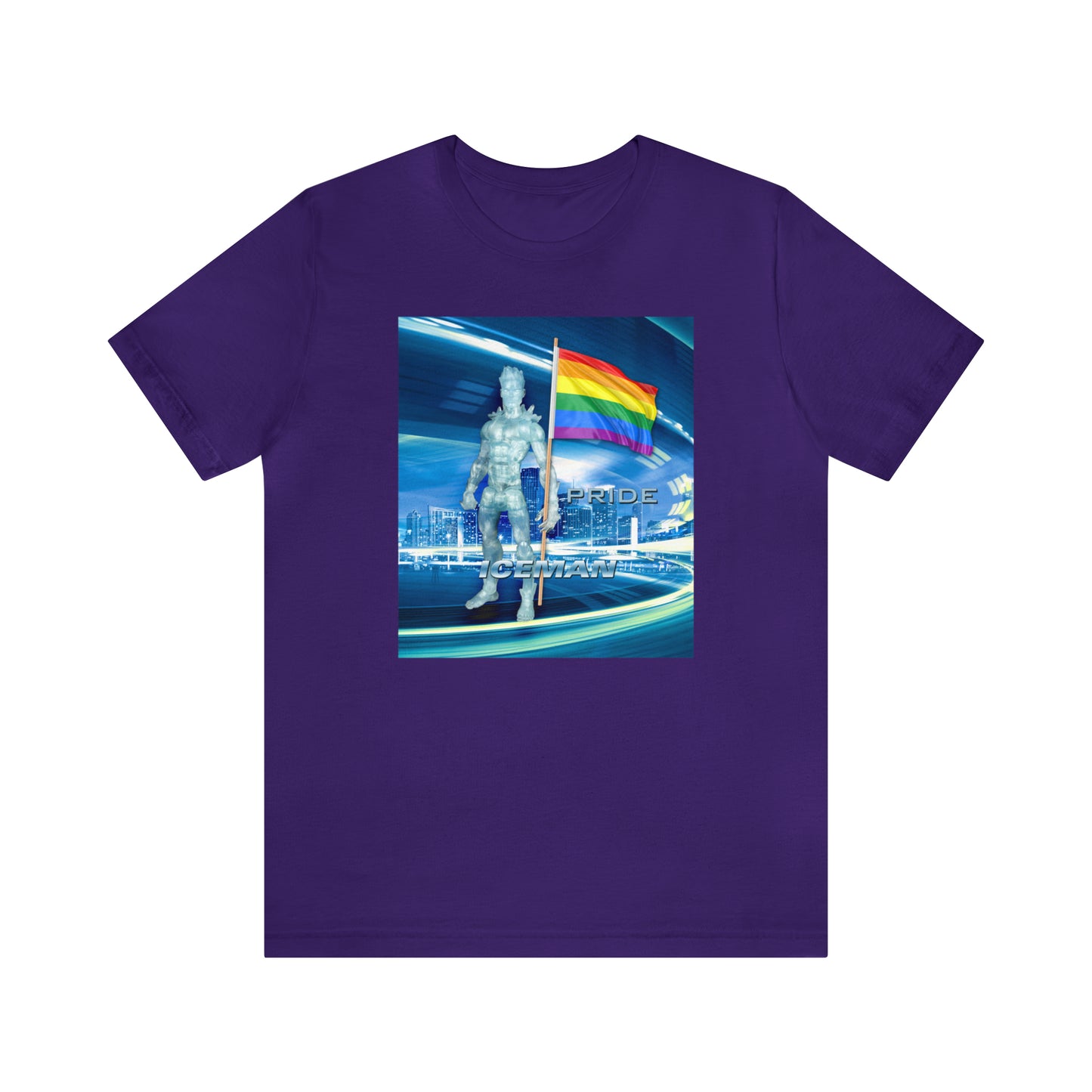 Camiseta de manga corta unisex Orgullo Gay de superhéroe