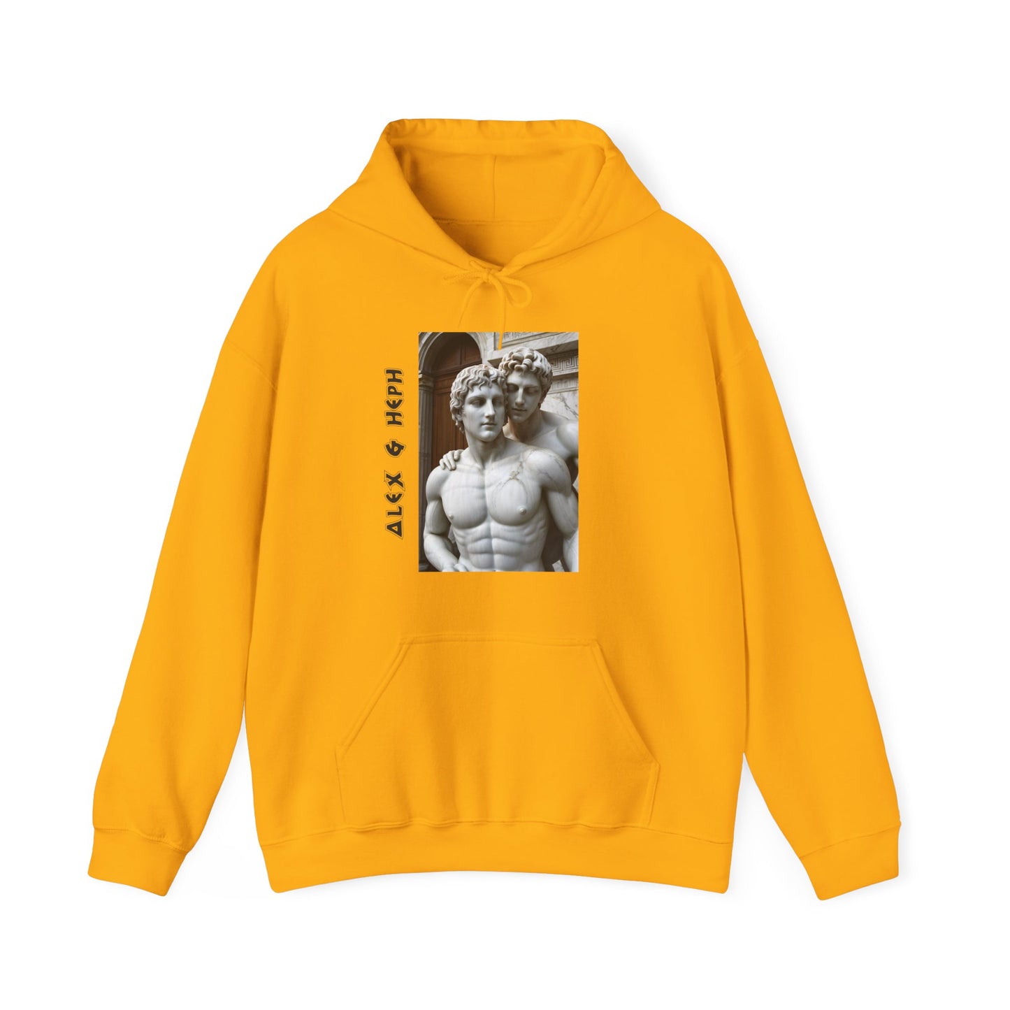 Alex & Heph Marble Statues - Alexander the Great and Hephaestion Heavy Blend™ Hooded Sweatshirt