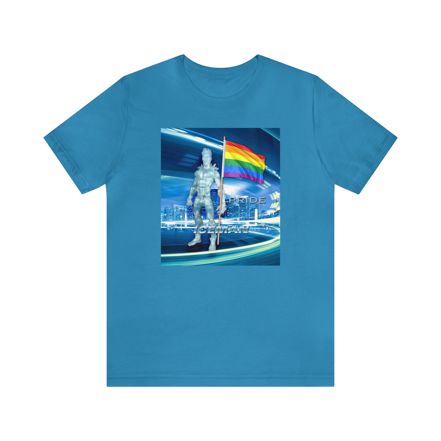 Camiseta de manga corta unisex Orgullo Gay de superhéroe
