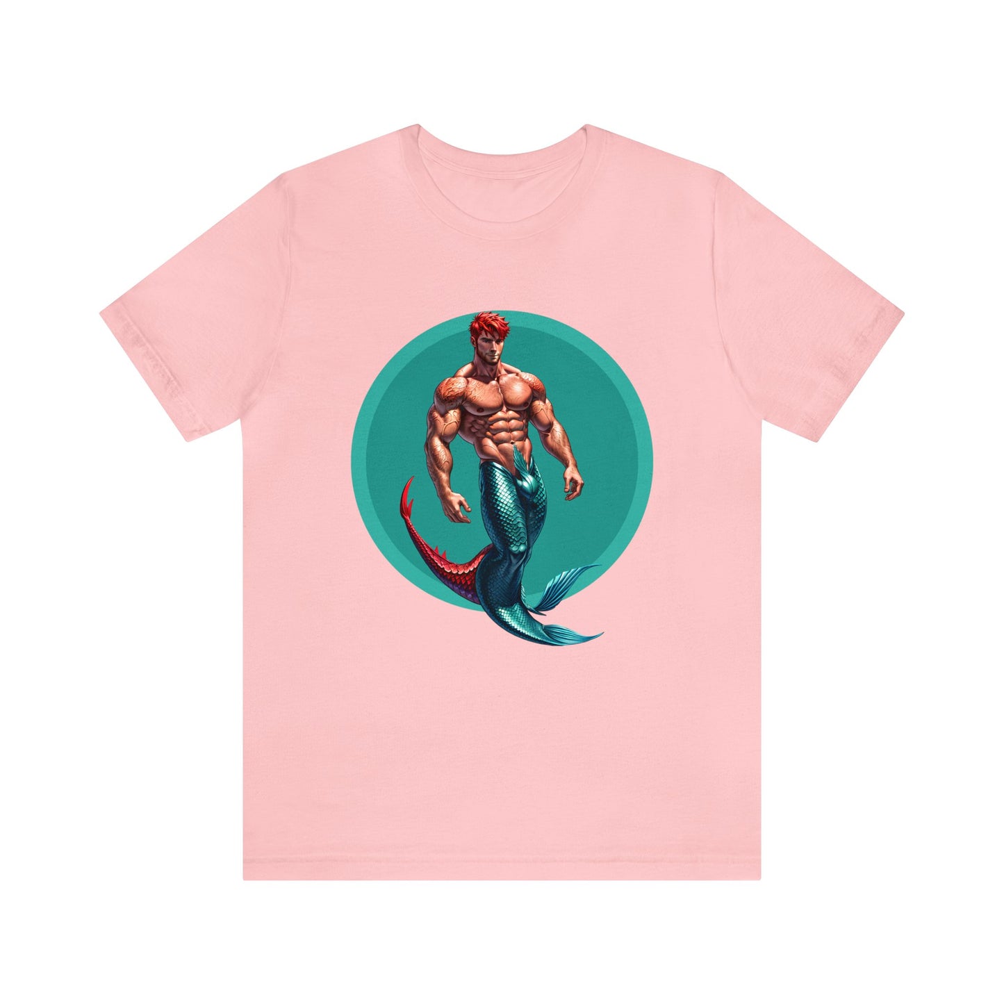 Red Merman 1 Short Sleeve T-Shirt