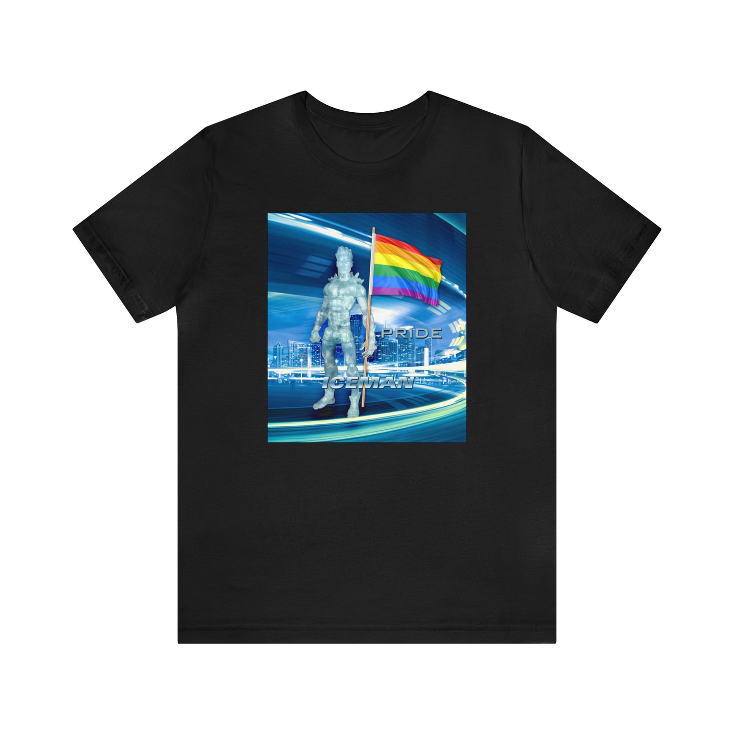 Camiseta de manga corta unisex Orgullo Gay de superhéroe