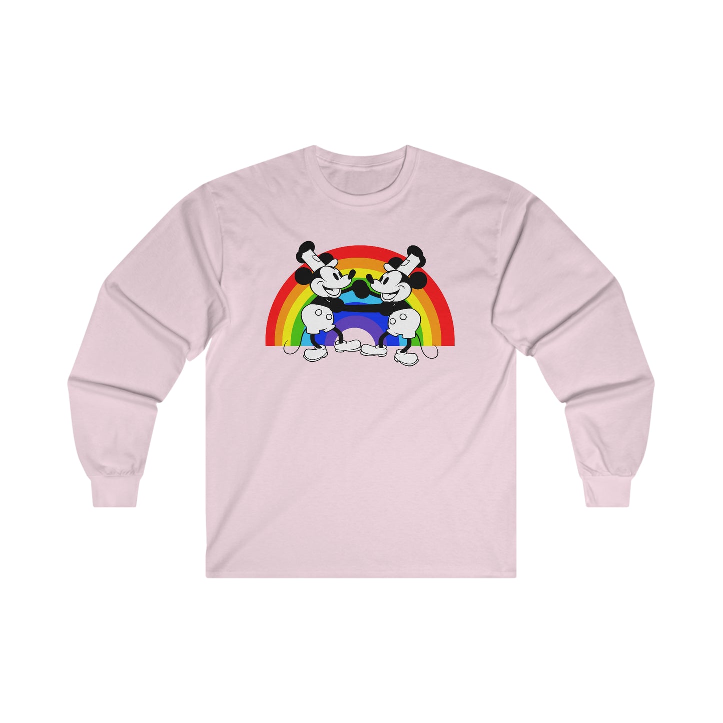Steamboat Willie and his Buddy Dancing with Pride Unisex Ultra Cotton Long Sleeve T-Shirt