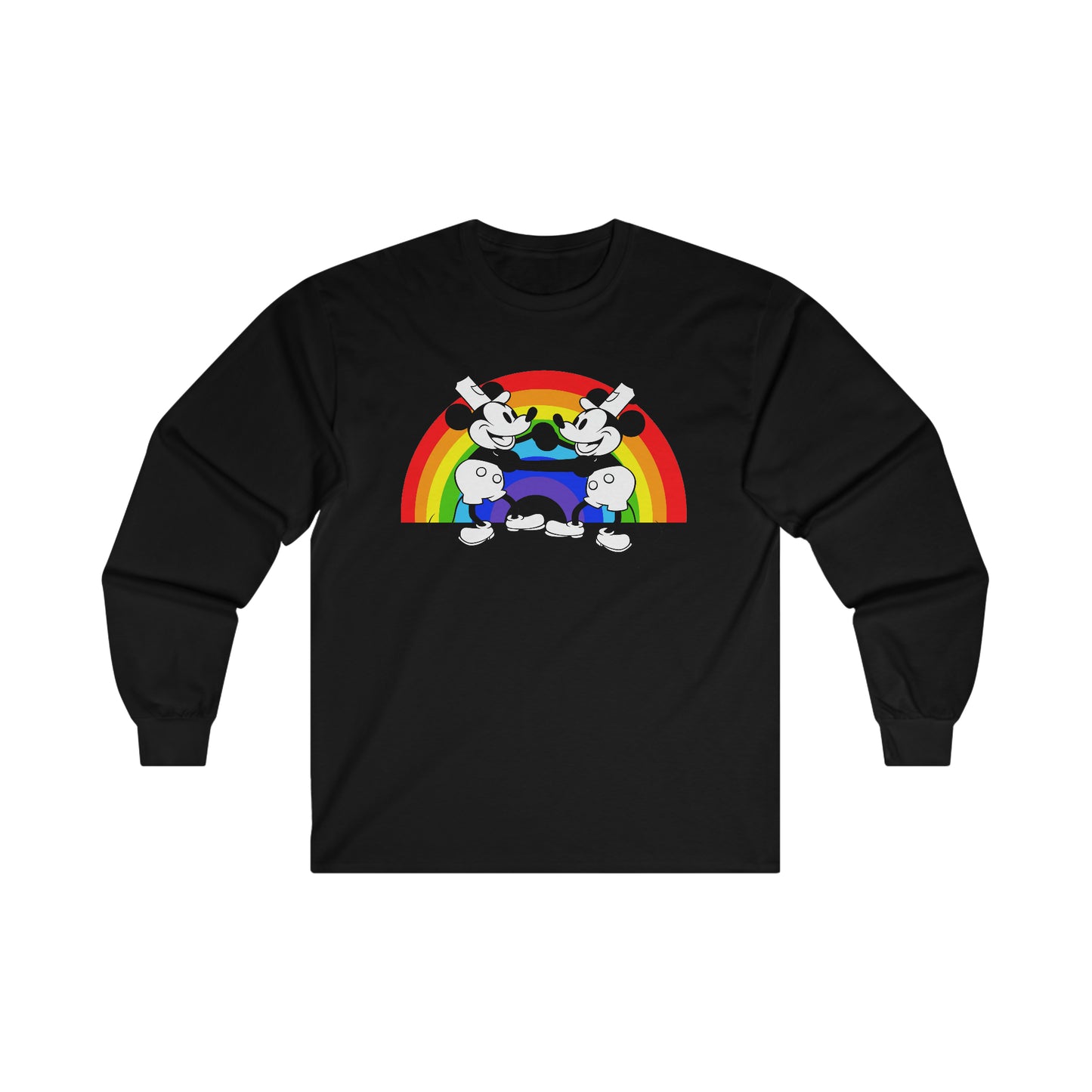 Steamboat Willie and his Buddy Dancing with Pride Unisex Ultra Cotton Long Sleeve T-Shirt