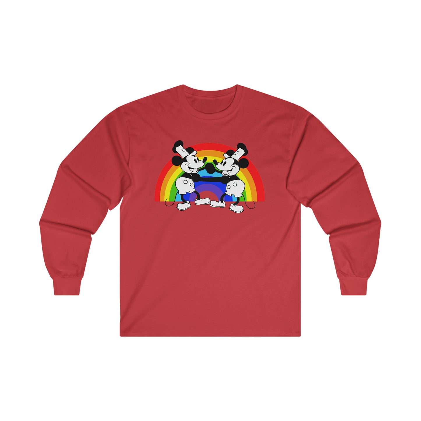 Steamboat Willie and his Buddy Dancing with Pride Unisex Ultra Cotton Long Sleeve T-Shirt