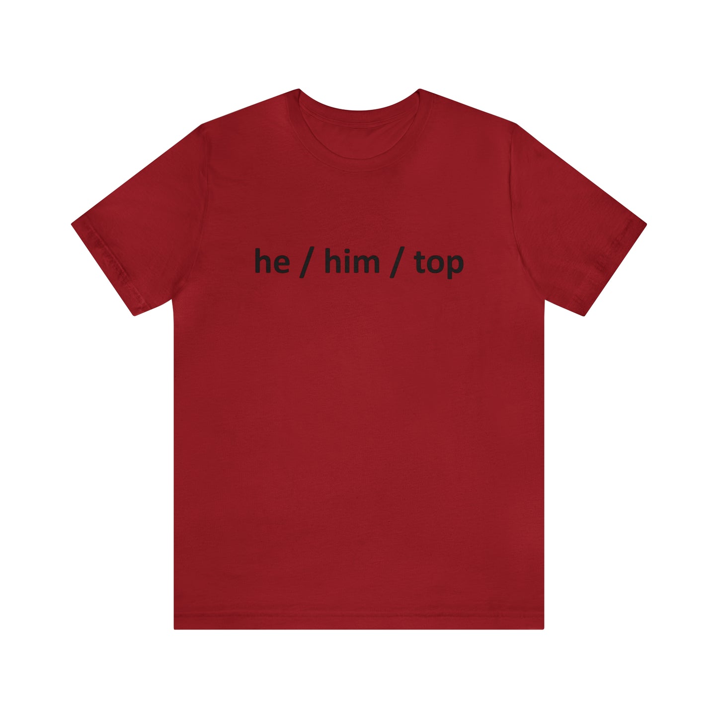 Camiseta de manga corta él / él / top Pronombre