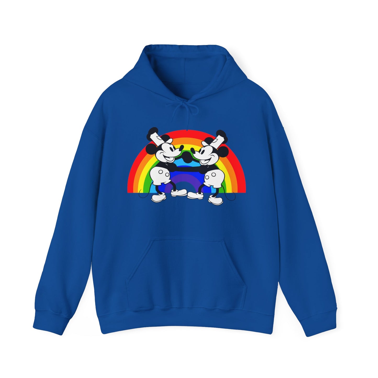 Steamboat Willie and his Buddy Dancing with Pride Unisex Heavy Blend™ Hooded Sweatshirt