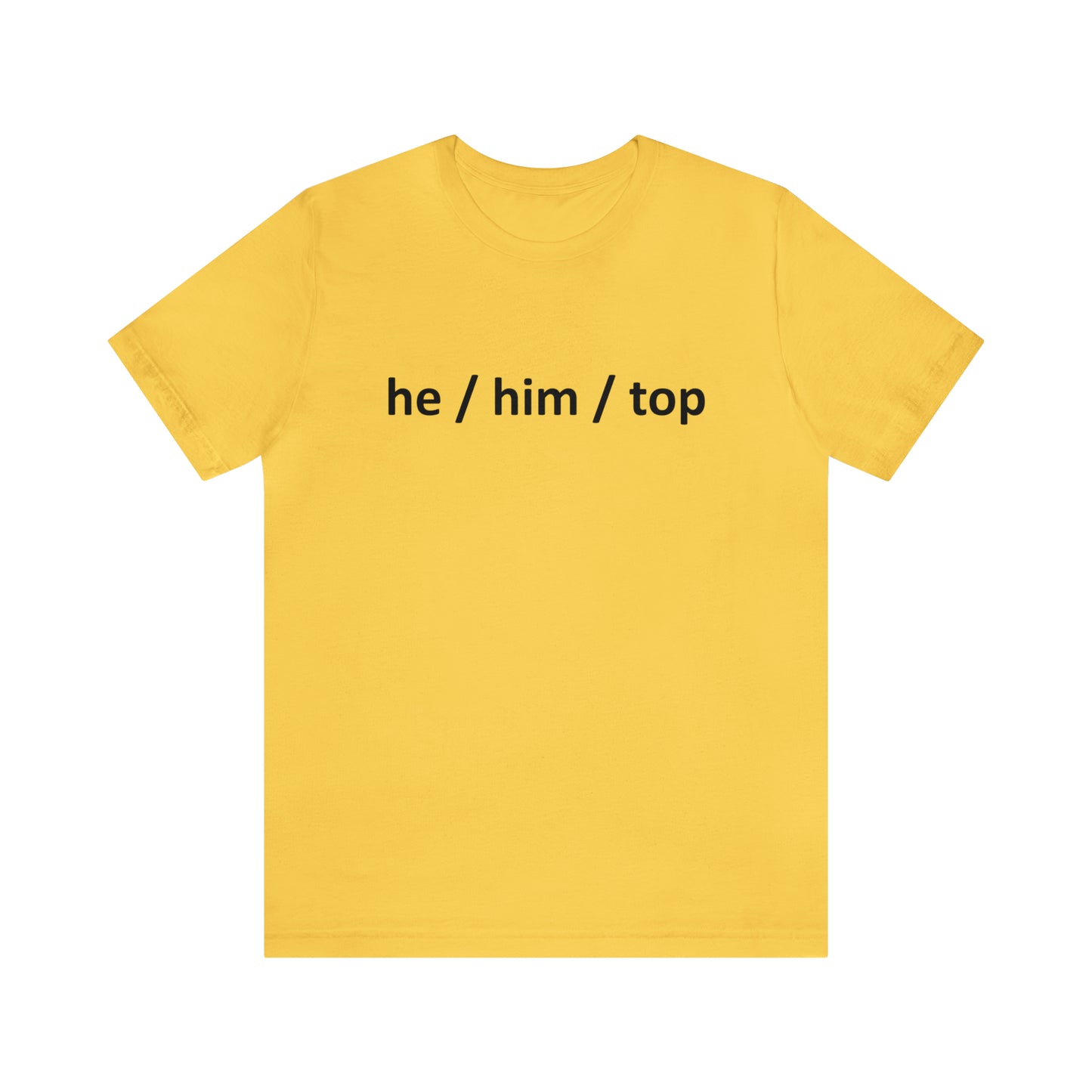 Camiseta de manga corta él / él / top Pronombre