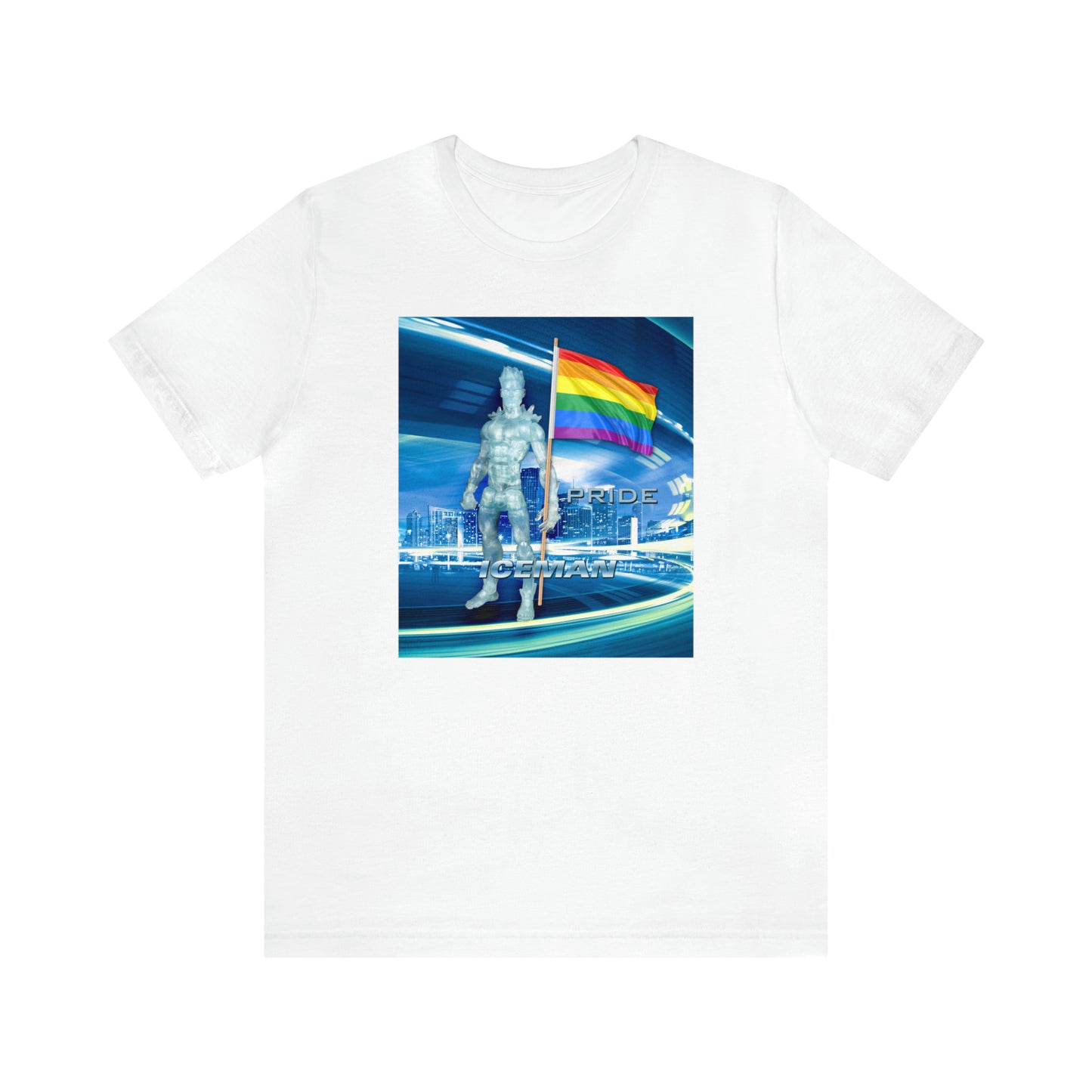 Camiseta de manga corta unisex Orgullo Gay de superhéroe