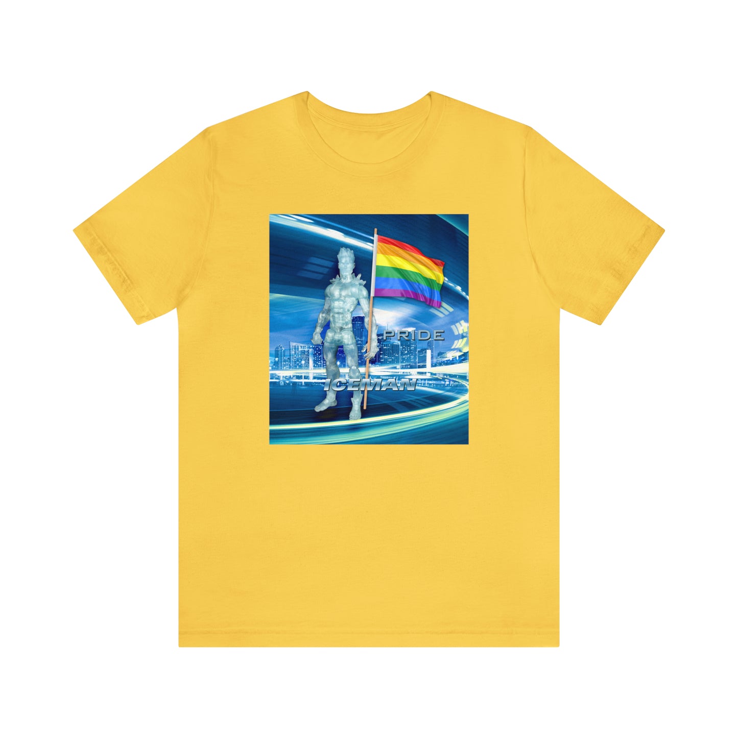 Camiseta de manga corta unisex Orgullo Gay de superhéroe