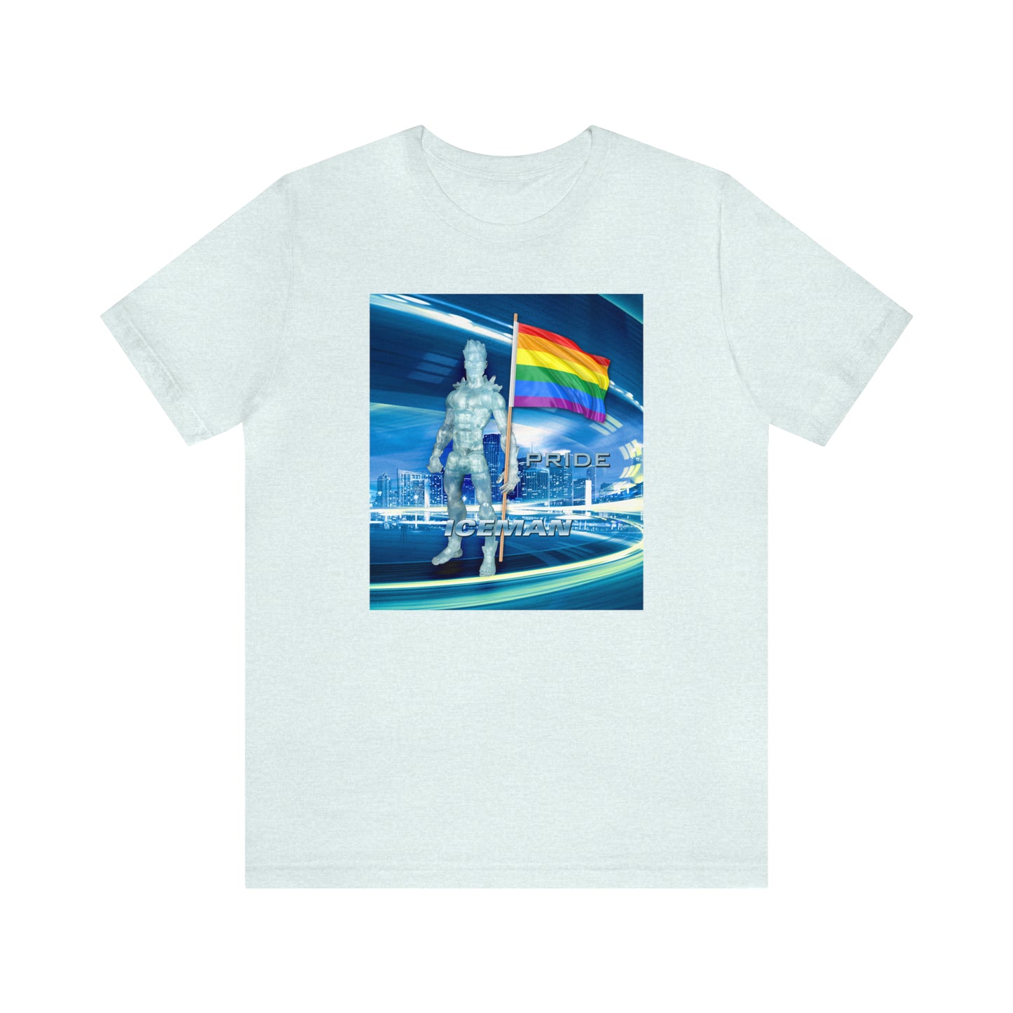 Camiseta de manga corta unisex Orgullo Gay de superhéroe