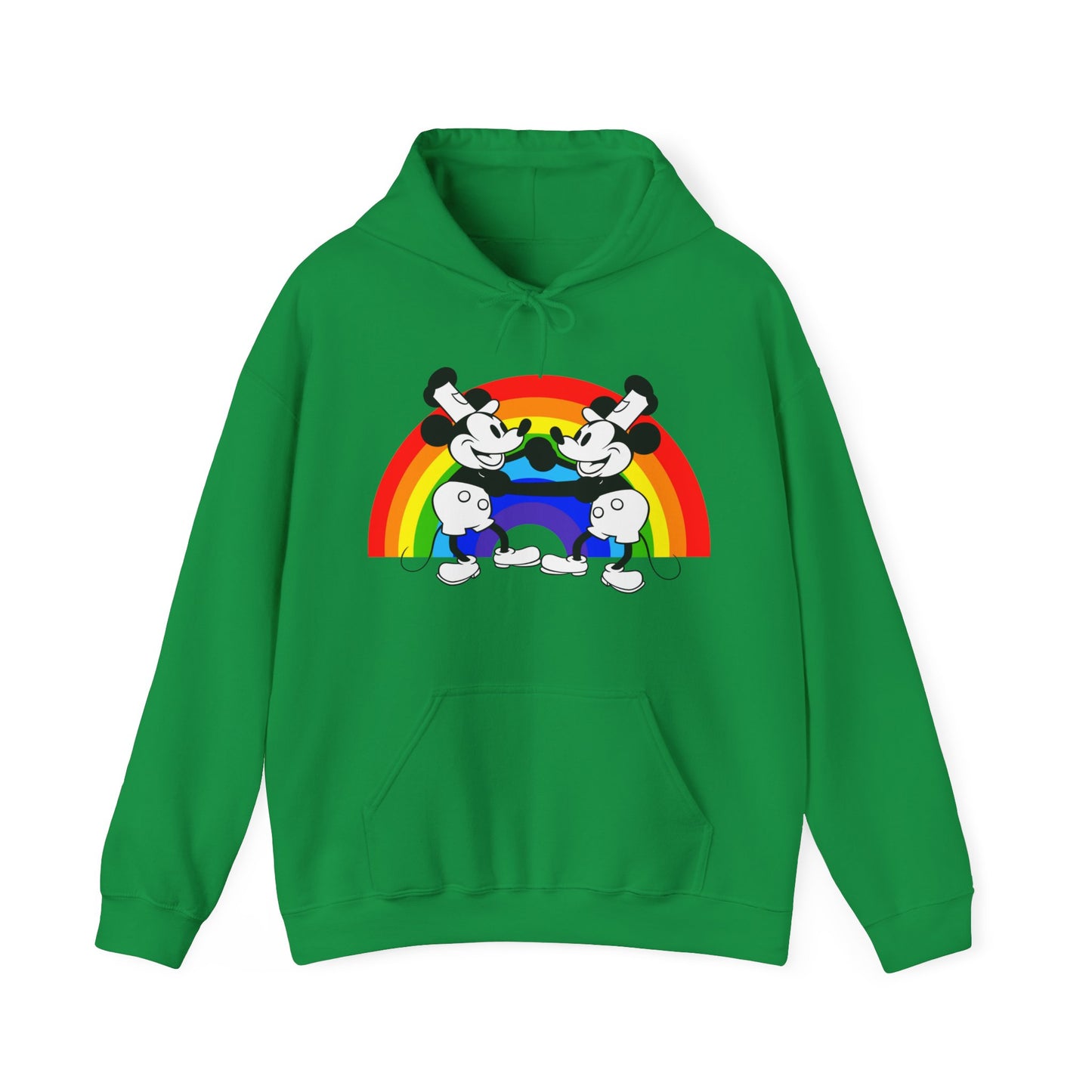 Steamboat Willie and his Buddy Dancing with Pride Unisex Heavy Blend™ Hooded Sweatshirt