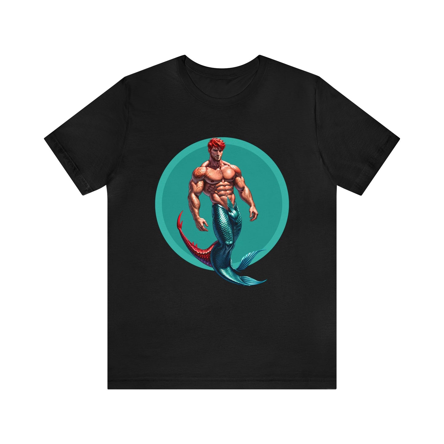 Red Merman 1 Short Sleeve T-Shirt