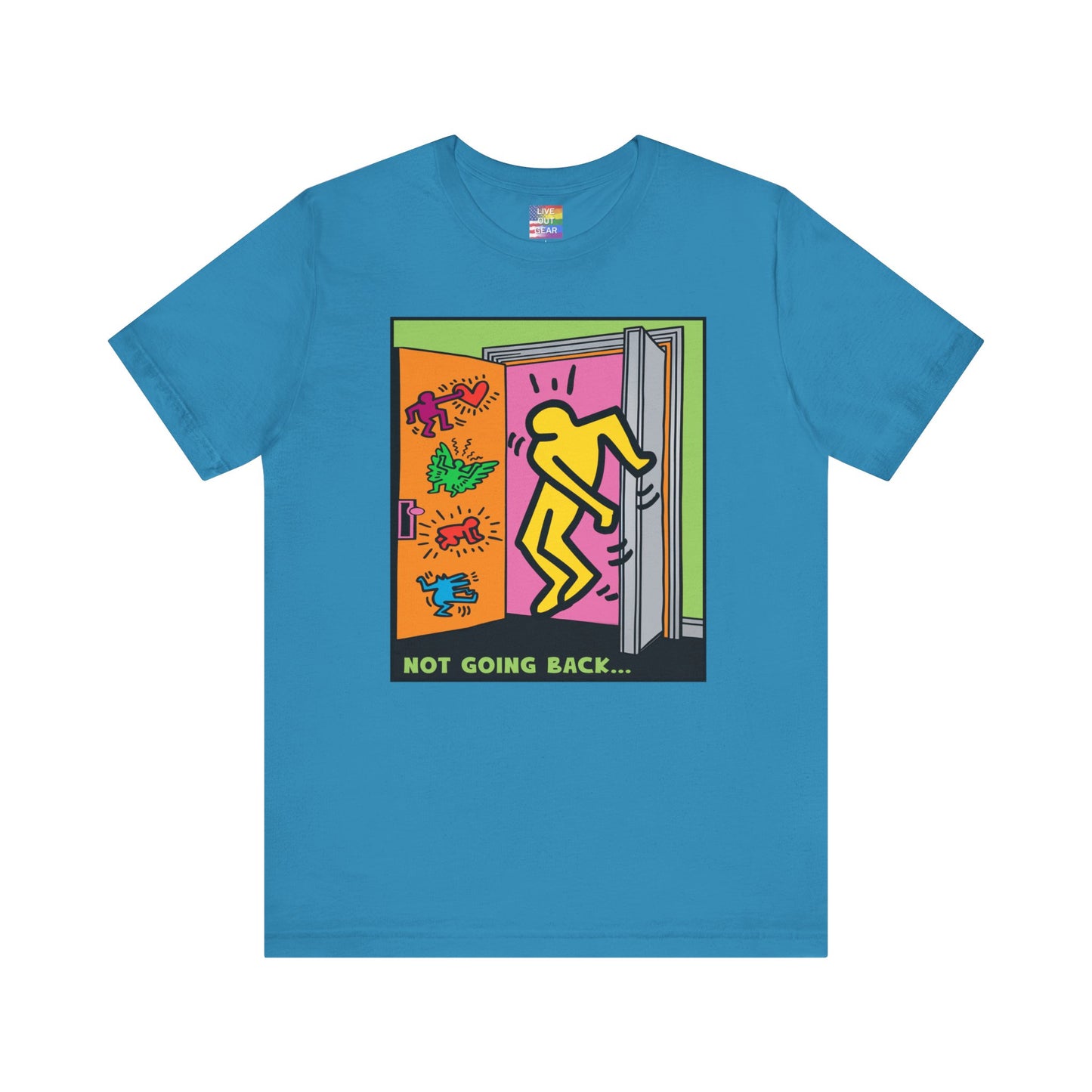 Aqua Not Going Back Gay Pride T-Shirt