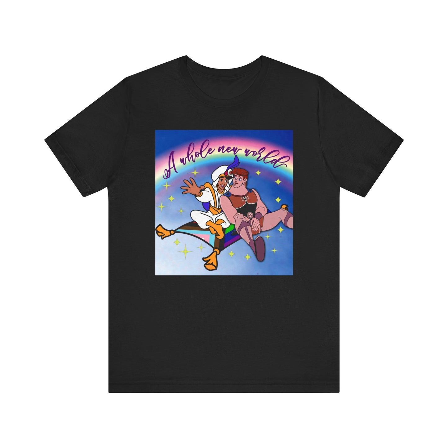Black Whole New World Gay Alladin Hercules T-Shirt