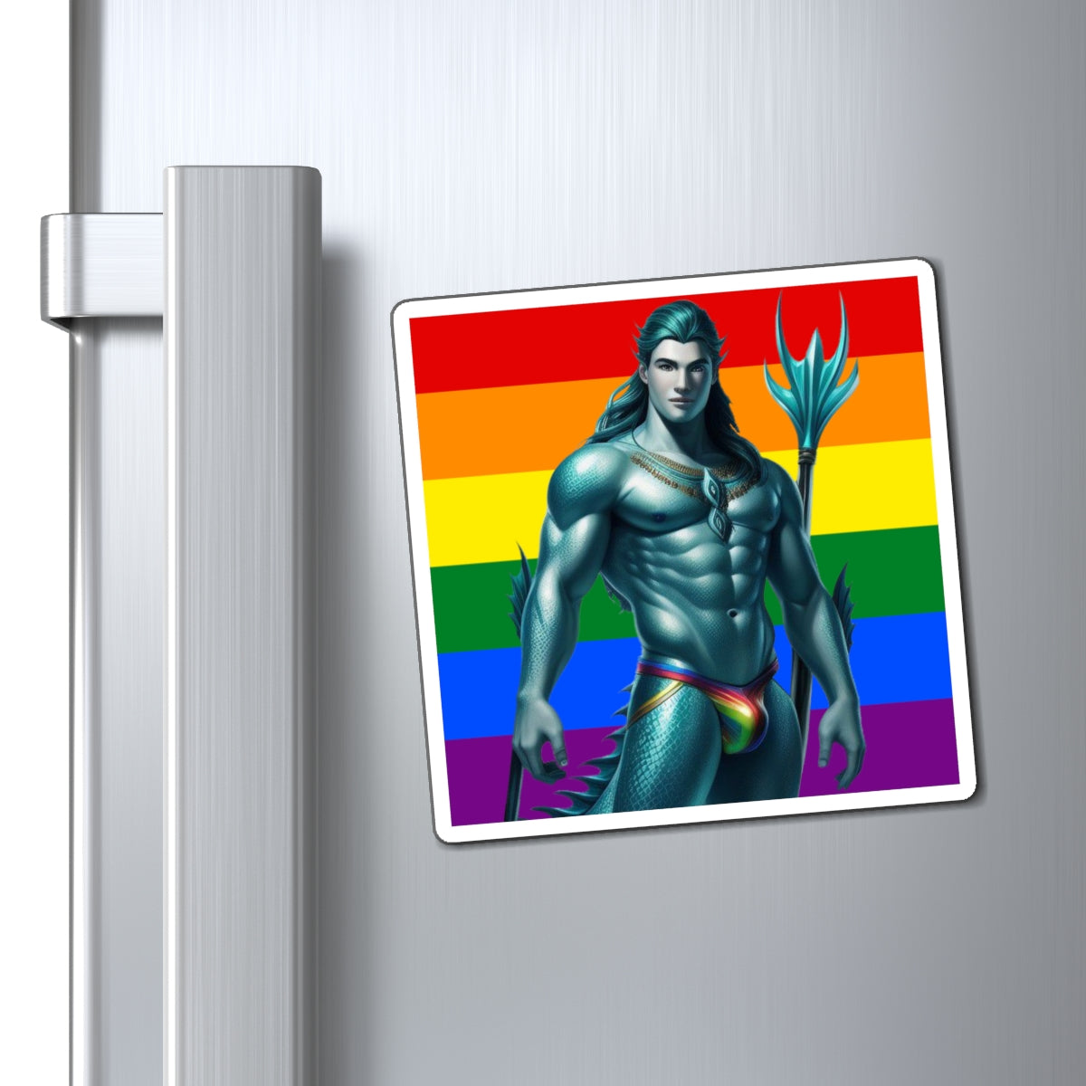 Gay Aqua Sea Man Magnets