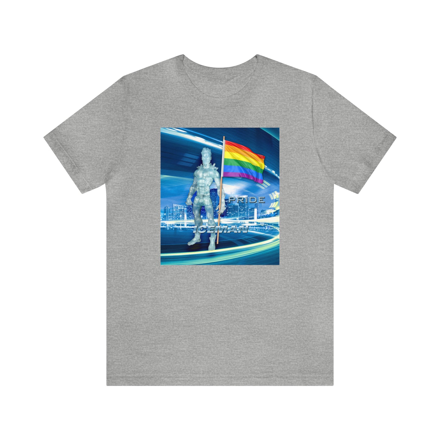 Camiseta de manga corta unisex Orgullo Gay de superhéroe