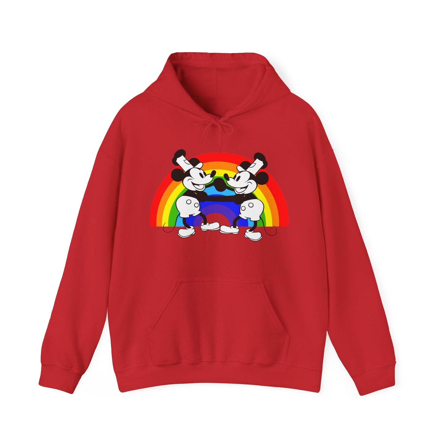 Steamboat Willie and his Buddy Dancing with Pride Unisex Heavy Blend™ Hooded Sweatshirt