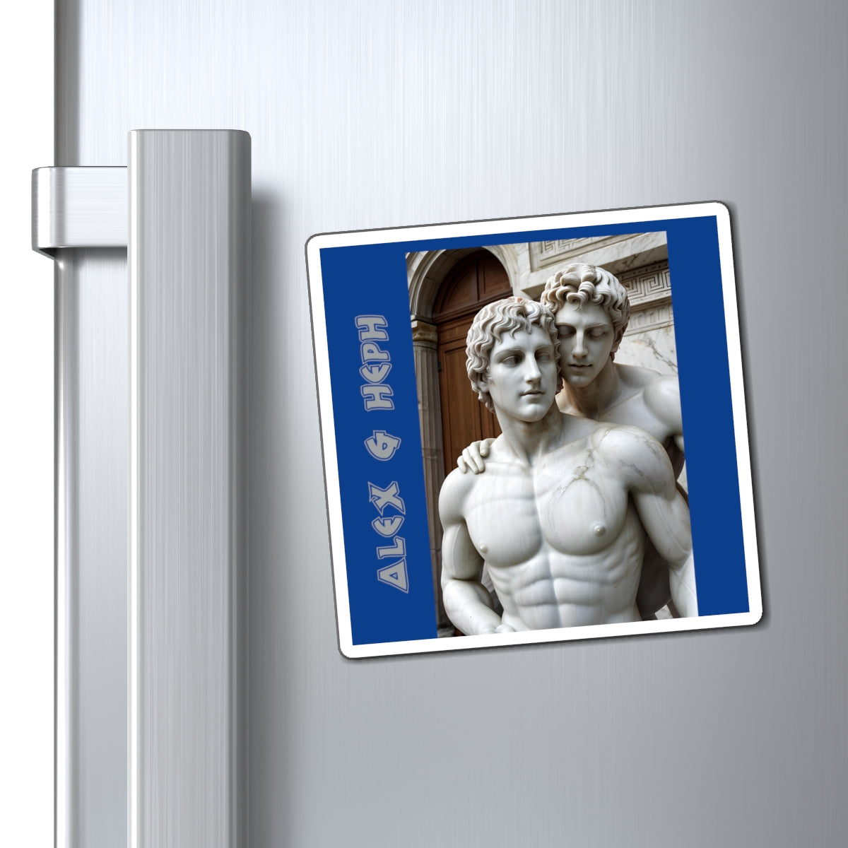 Alex & Heph Marble Statues - Alexander the Great and Hephaestion Magnet