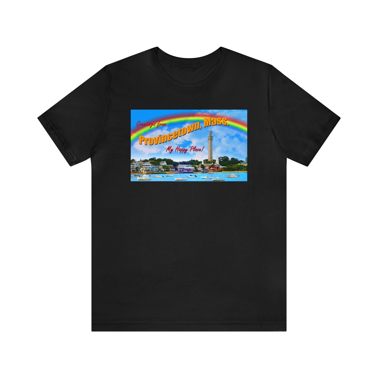Provincetown Retro Postcard Unisex Short Sleeve T-Shirt