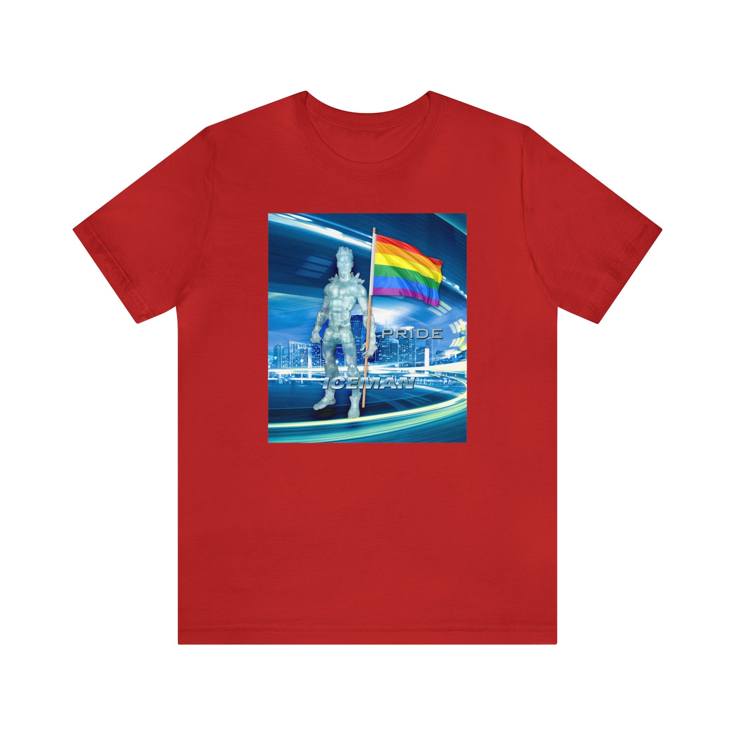 Camiseta de manga corta unisex Orgullo Gay de superhéroe