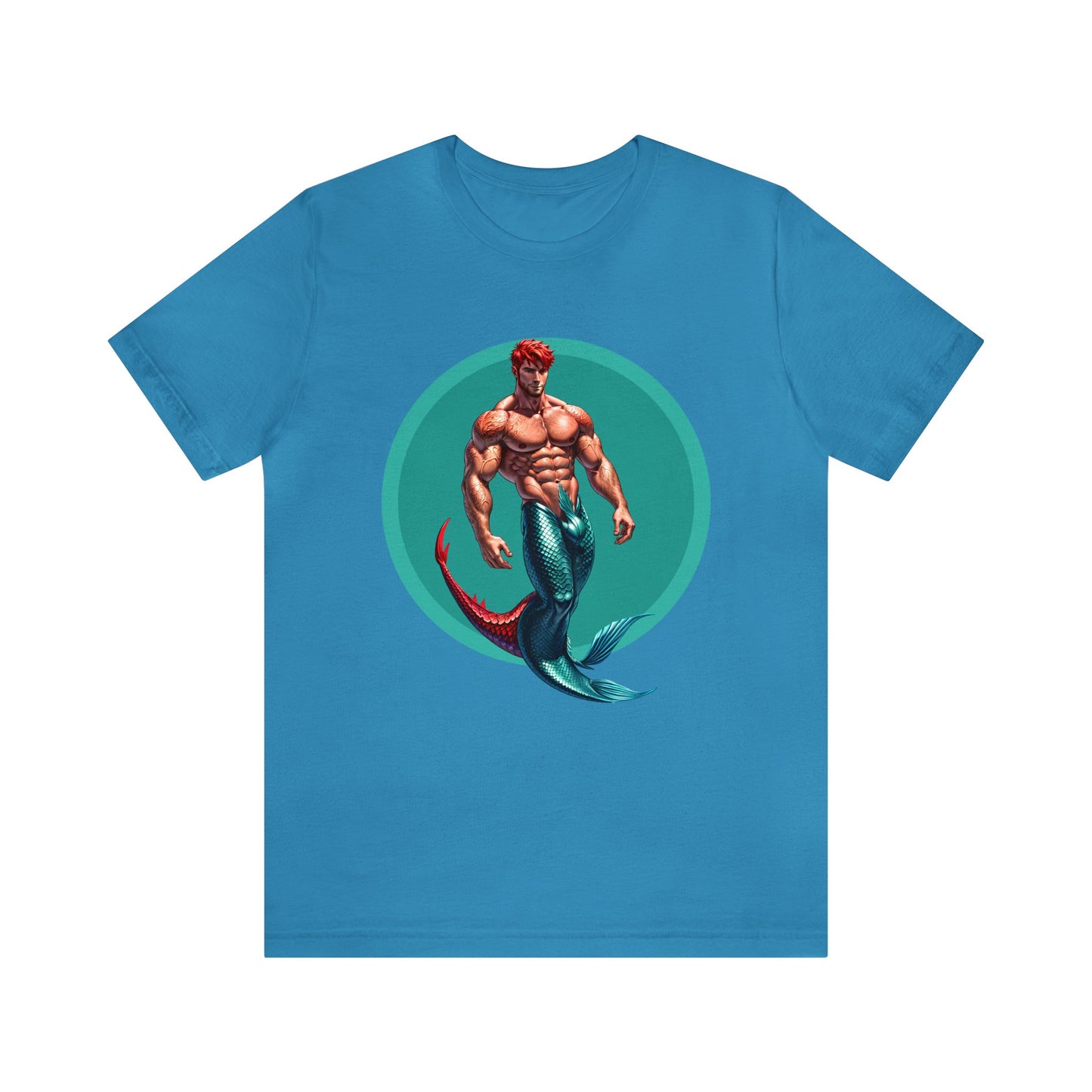 Red Merman 1 Short Sleeve T-Shirt