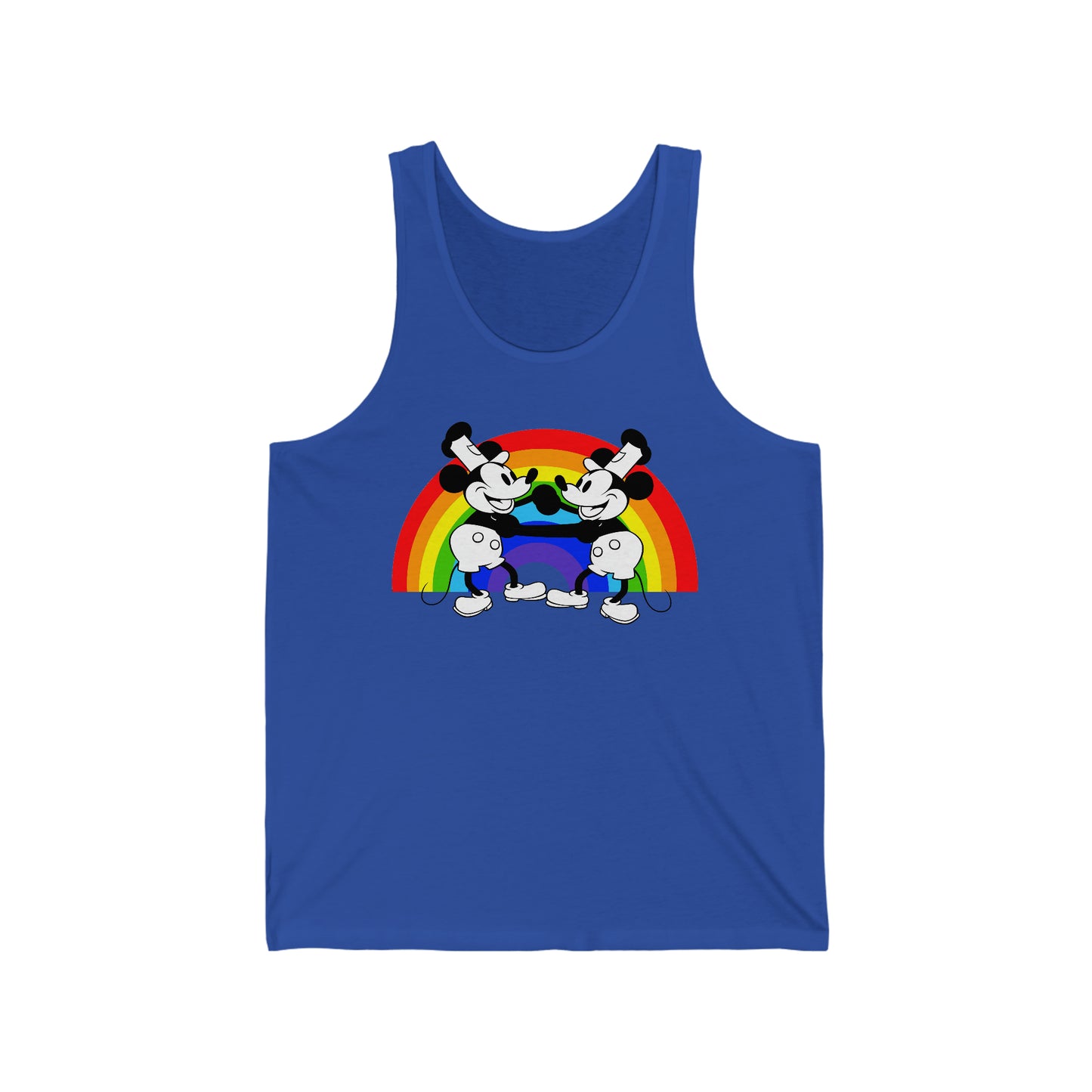 Steamboat Willie and his Buddy Dancing with Pride Unisex Tank Top