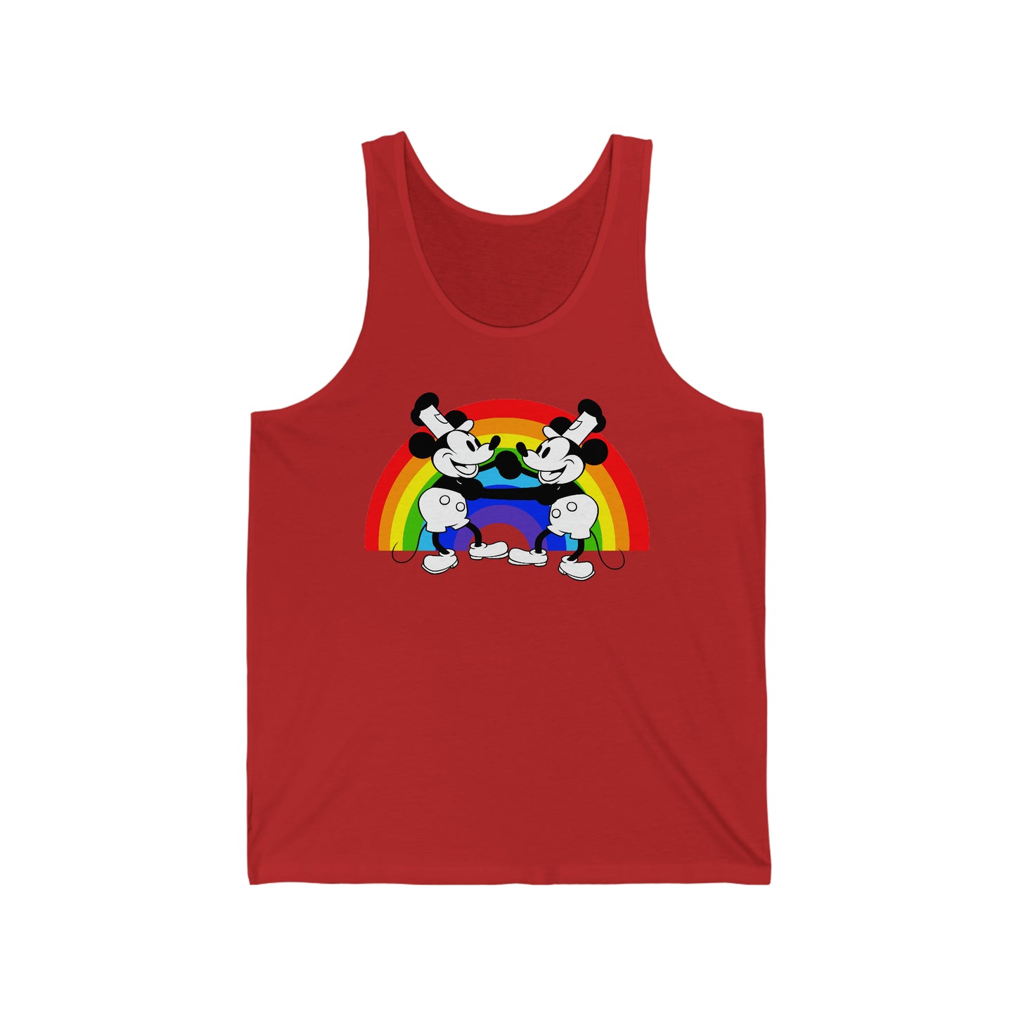 Steamboat Willie and his Buddy Dancing with Pride Unisex Tank Top