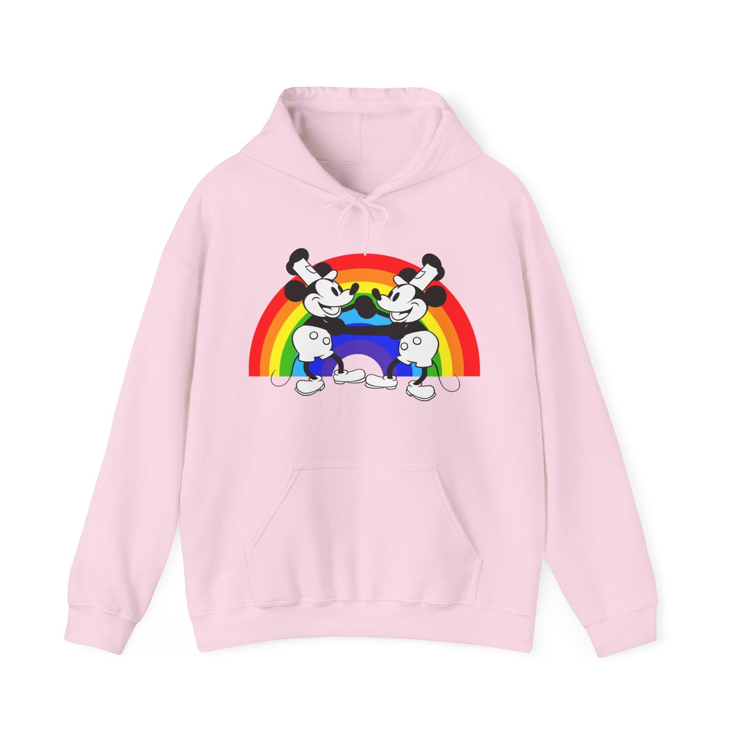 Steamboat Willie and his Buddy Dancing with Pride Unisex Heavy Blend™ Hooded Sweatshirt