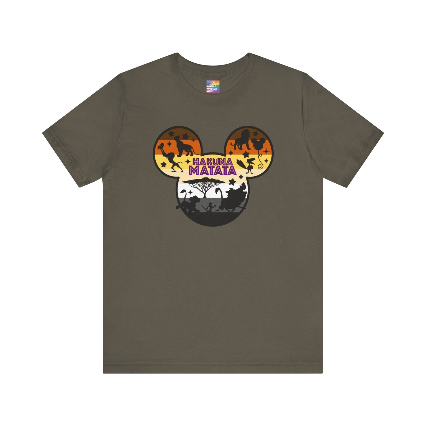 Army Green Gay Bear Hakuna Matata T-Shirt