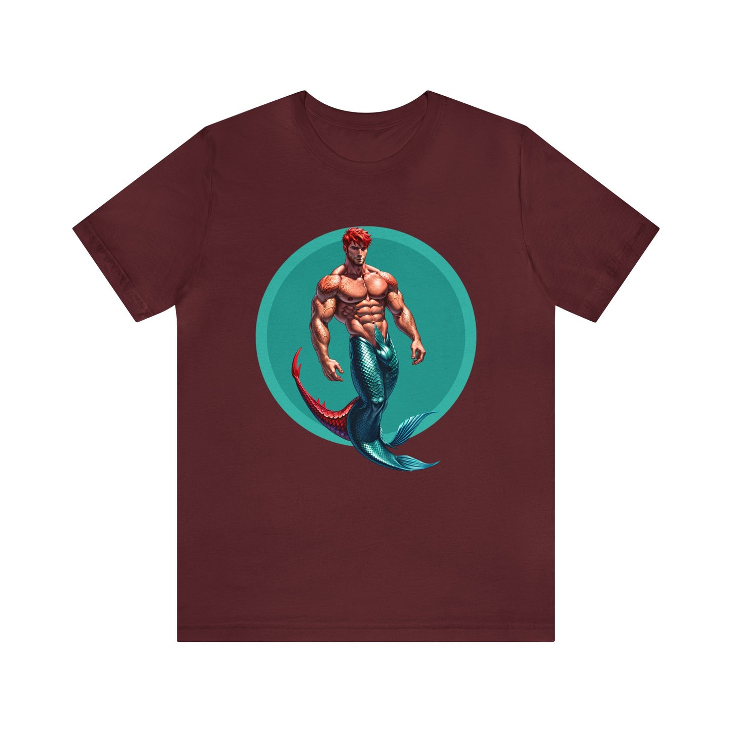 Red Merman 1 Short Sleeve T-Shirt