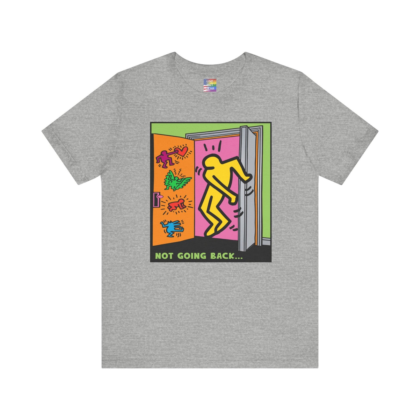Heather Gray Not Going Back Gay Pride T-Shirt