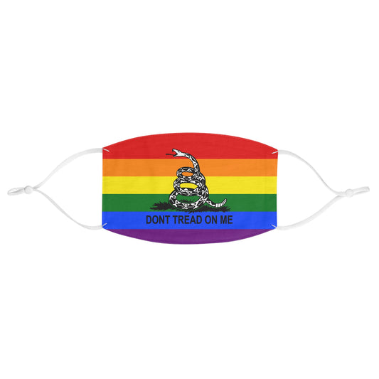 Rainbow Gadsden "Don't Tread On Me" Face Mask