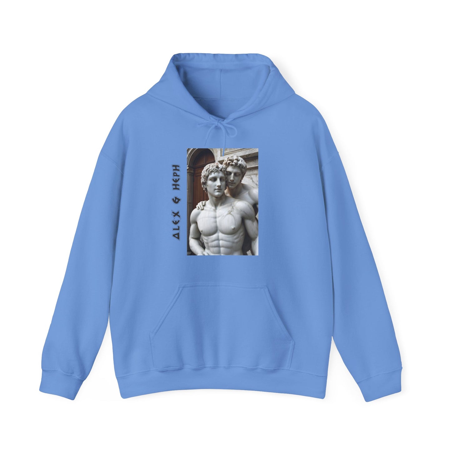Alex & Heph Marble Statues - Alexander the Great and Hephaestion Heavy Blend™ Hooded Sweatshirt