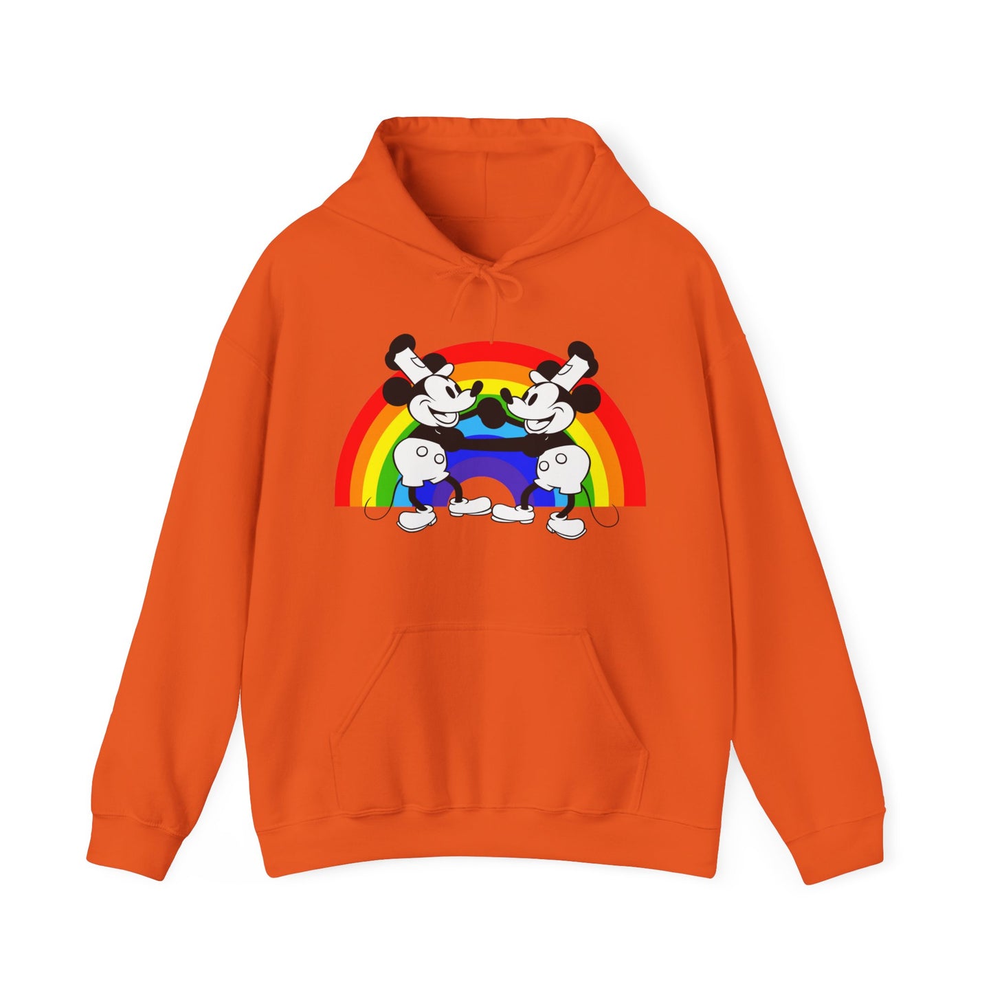 Steamboat Willie and his Buddy Dancing with Pride Unisex Heavy Blend™ Hooded Sweatshirt