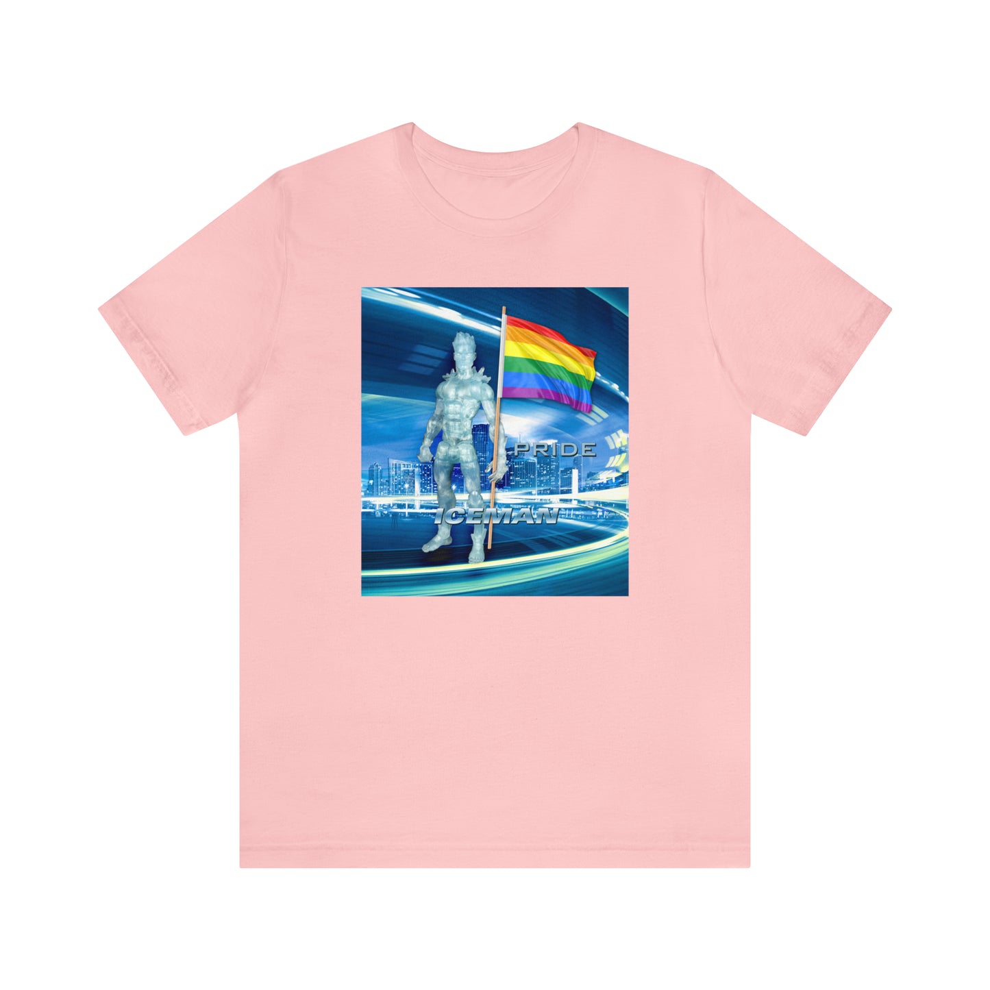 Camiseta de manga corta unisex Orgullo Gay de superhéroe