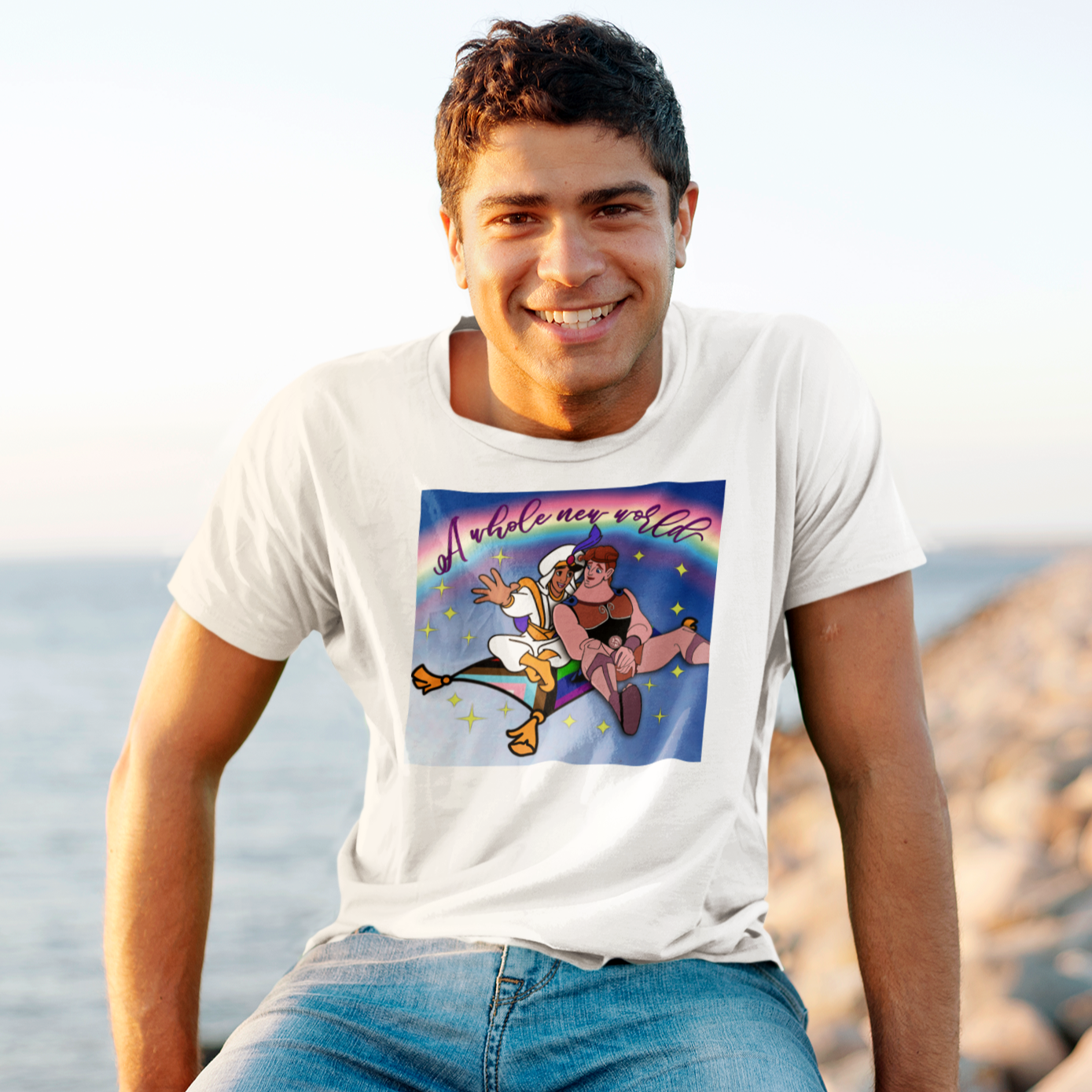 Whole New World Gay Alladin Hercules T-Shirt