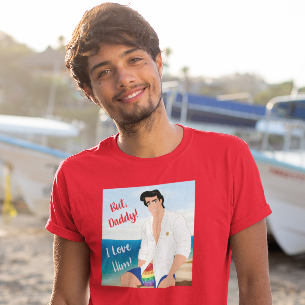 gay gear But, Daddy! I Love Him! Gay Short Sleeve T-Shirt True Royal / XL