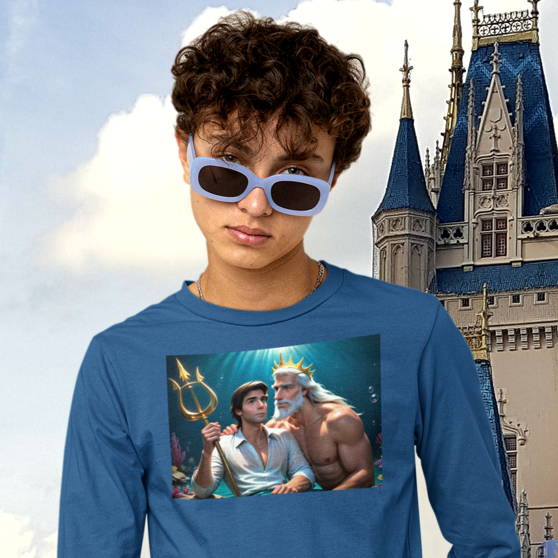 Prince Eric and King Triton Living Out Under the Sea Ultra Cotton Long –  Live Out Gear