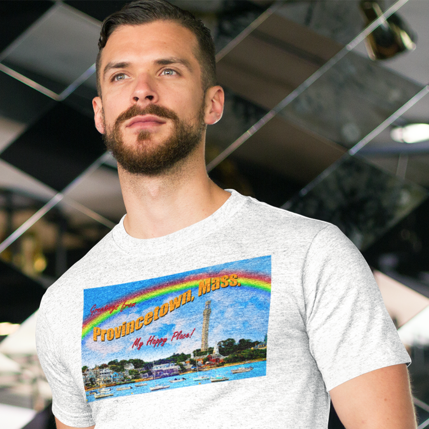 Provincetown Retro Postcard Unisex Short Sleeve T-Shirt