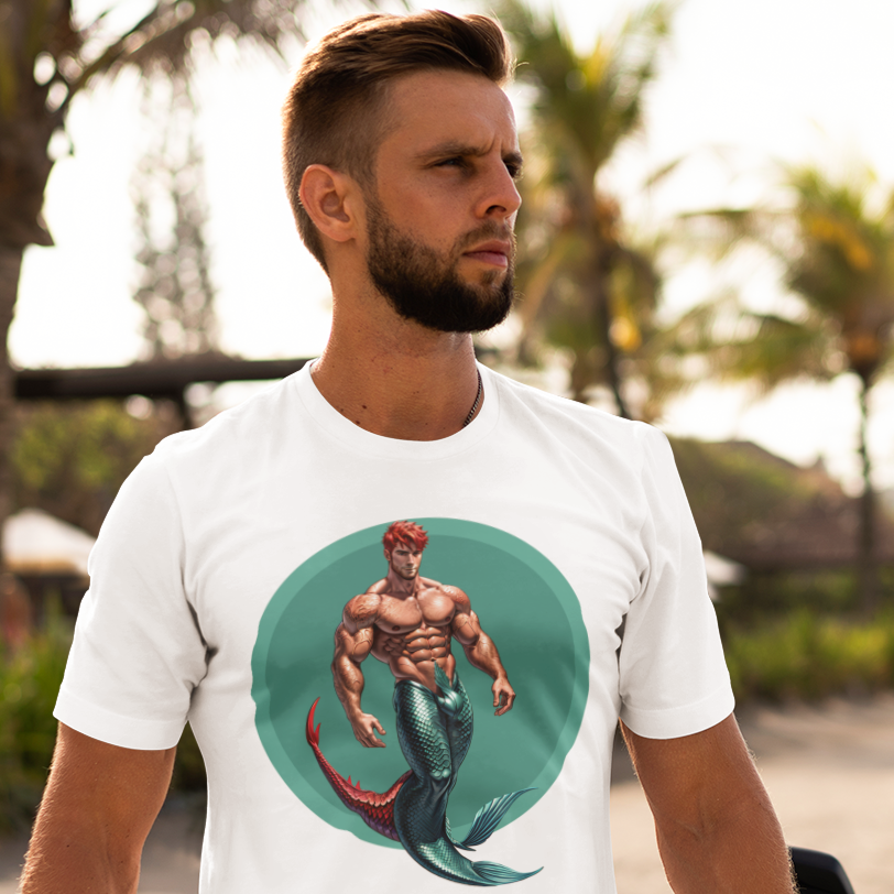 Gay red ginger merman t-shirt