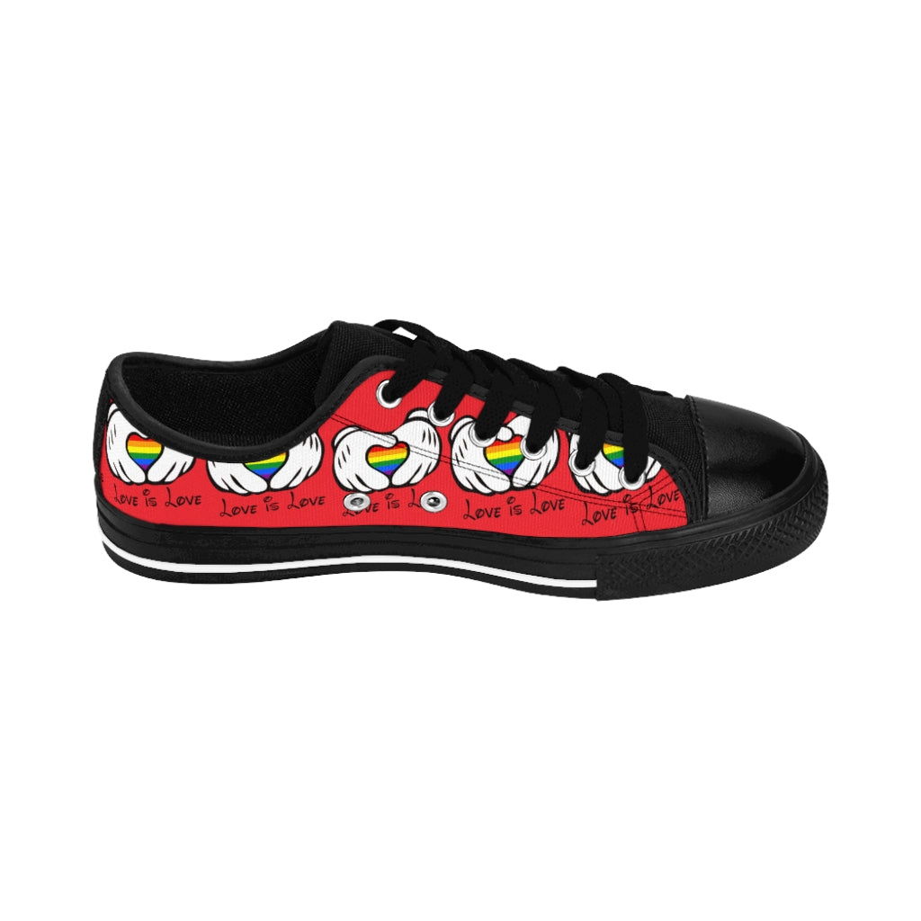 Baskets Homme Love is Love Mouse Hands - Rouge