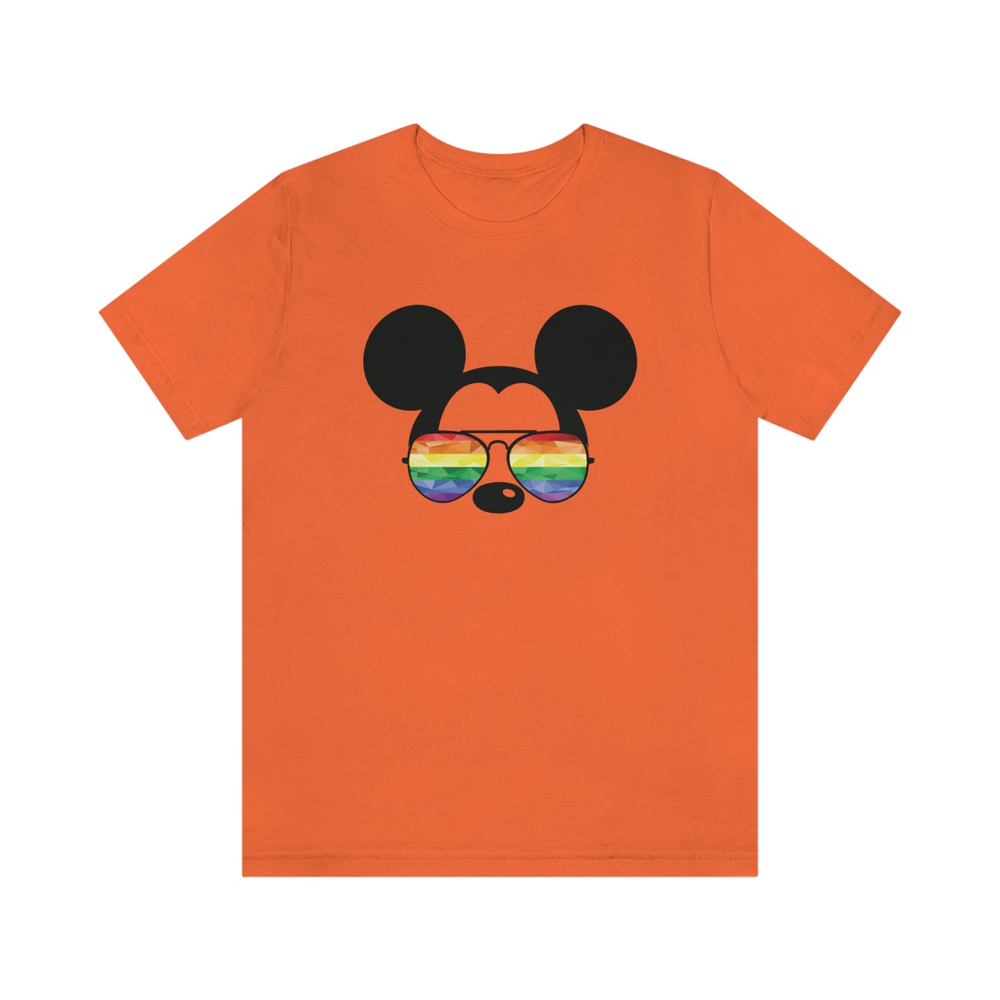 Rainbow Sunglasses Mouse Head Unisex T-Shirt