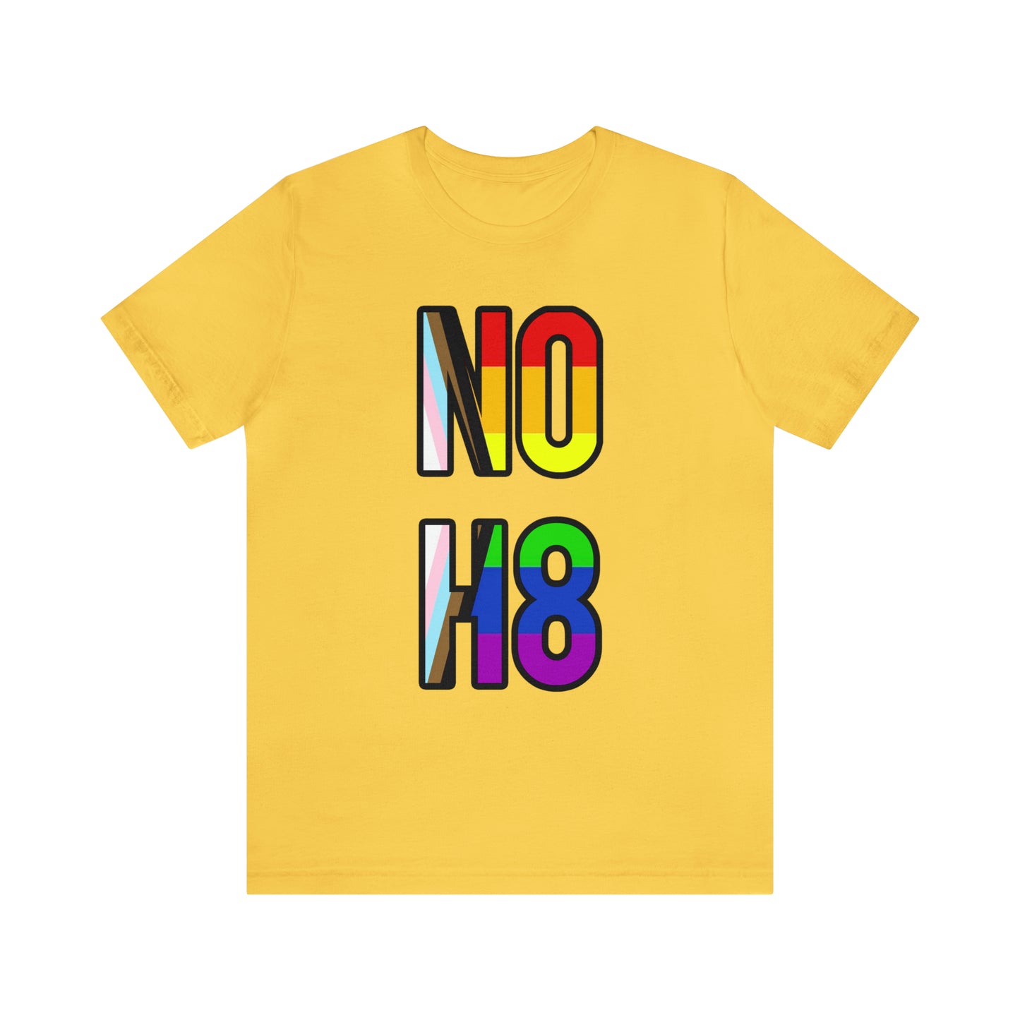 NO H8 LGBTQ+ Pride Unisex Jersey Short Sleeve T-Shirt