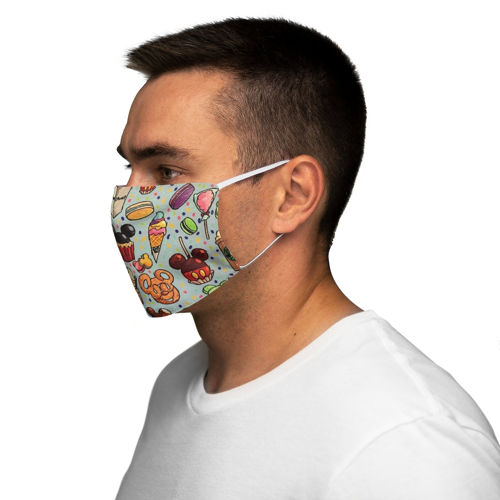 Mickey Snacks Snug-Fit Polyester/Cotton Face Mask