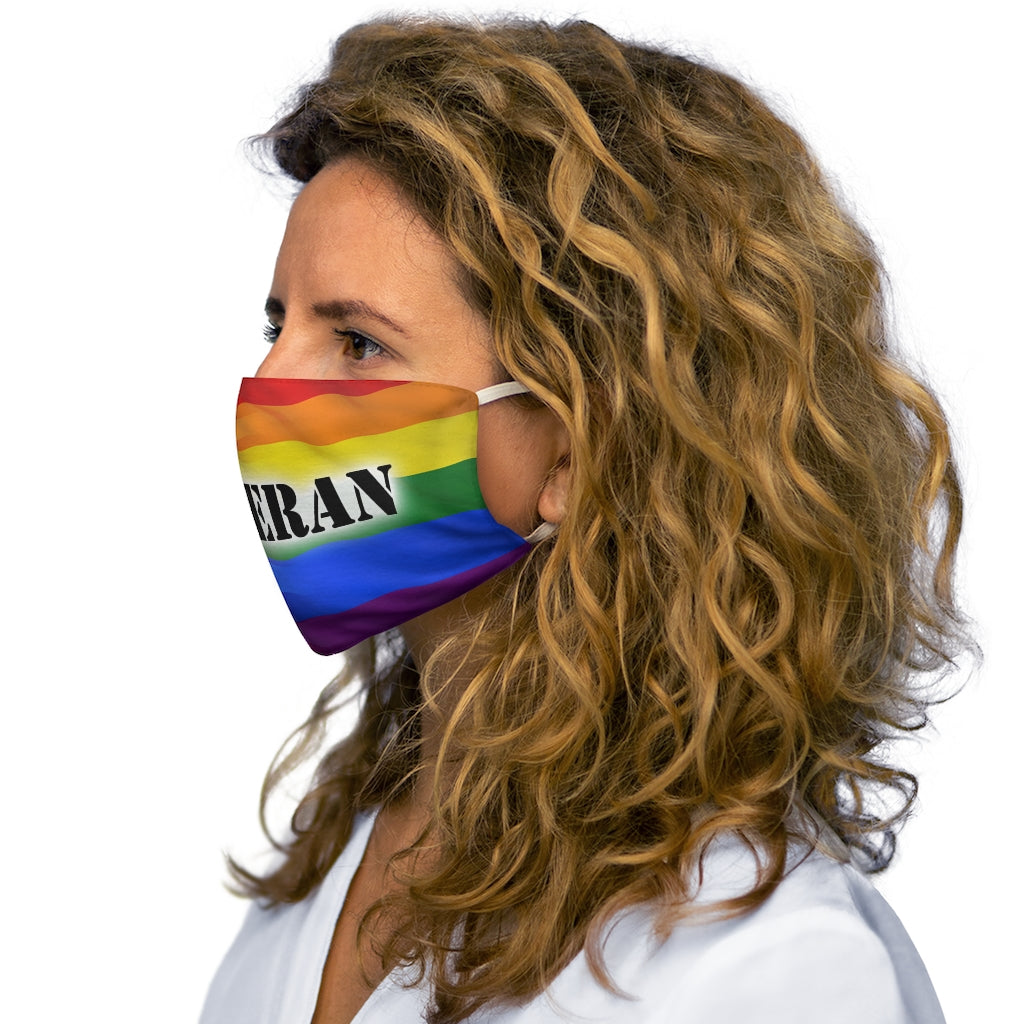 Mascarilla facial de poliéster/algodón ajustada para veteranos americanos LGBTQ